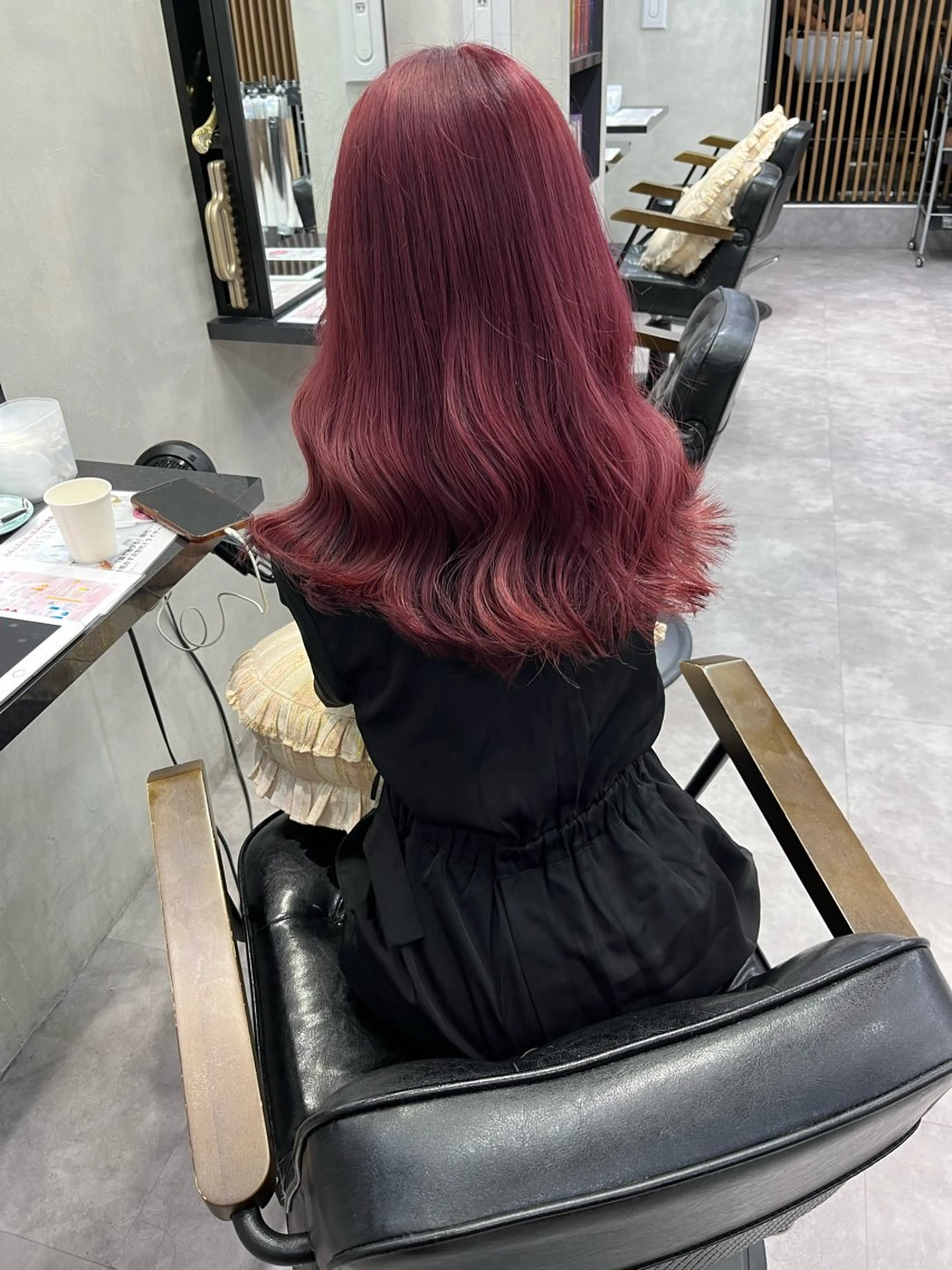 セミロング 濱川響太レディース カットモデルのヘアスタイル