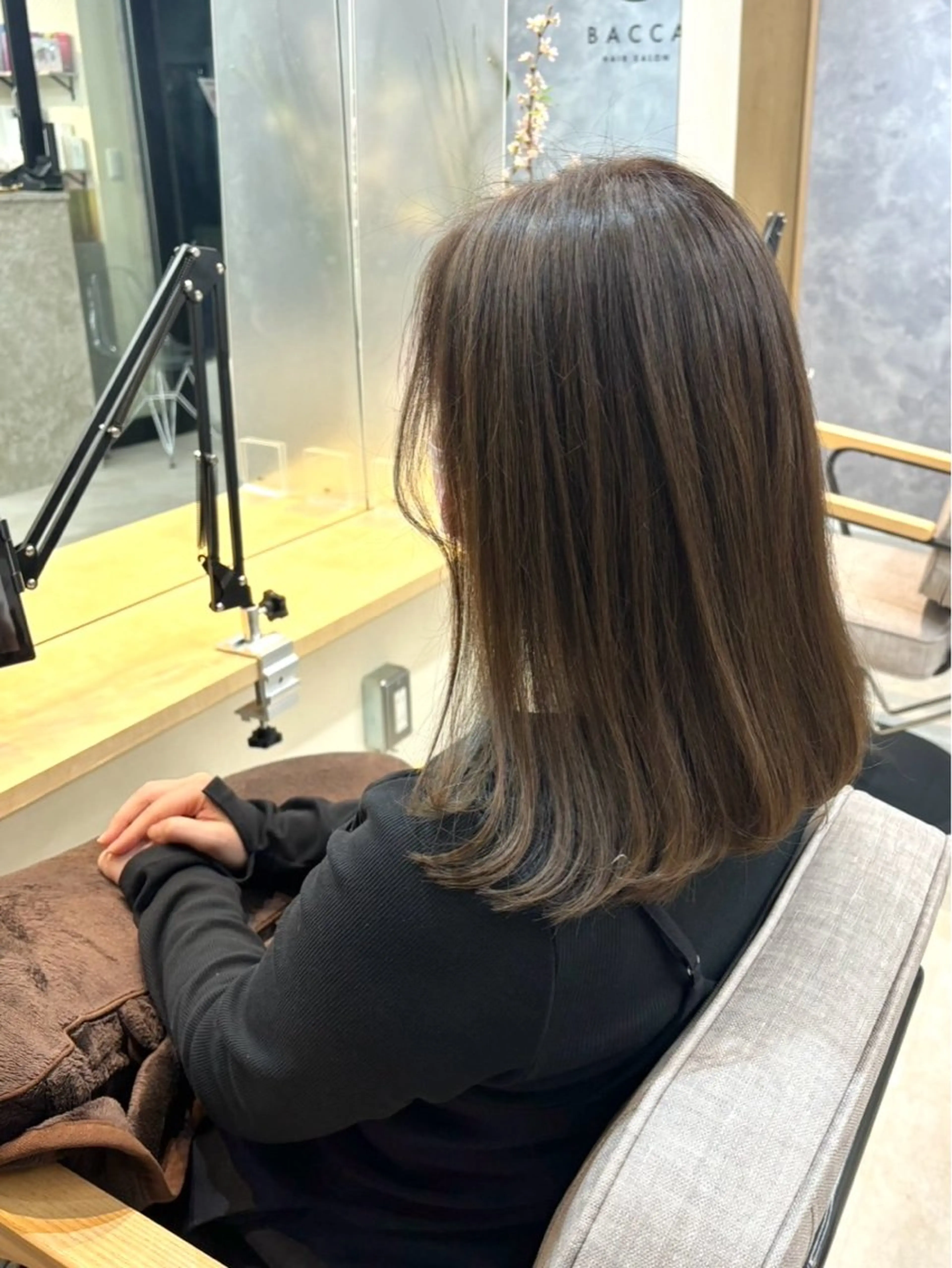 ミディアム カラー アッシュ イルミナカラー 髪質改善 桜木町2分/くびれ /ボブ/ナチュラルのヘアスタイル