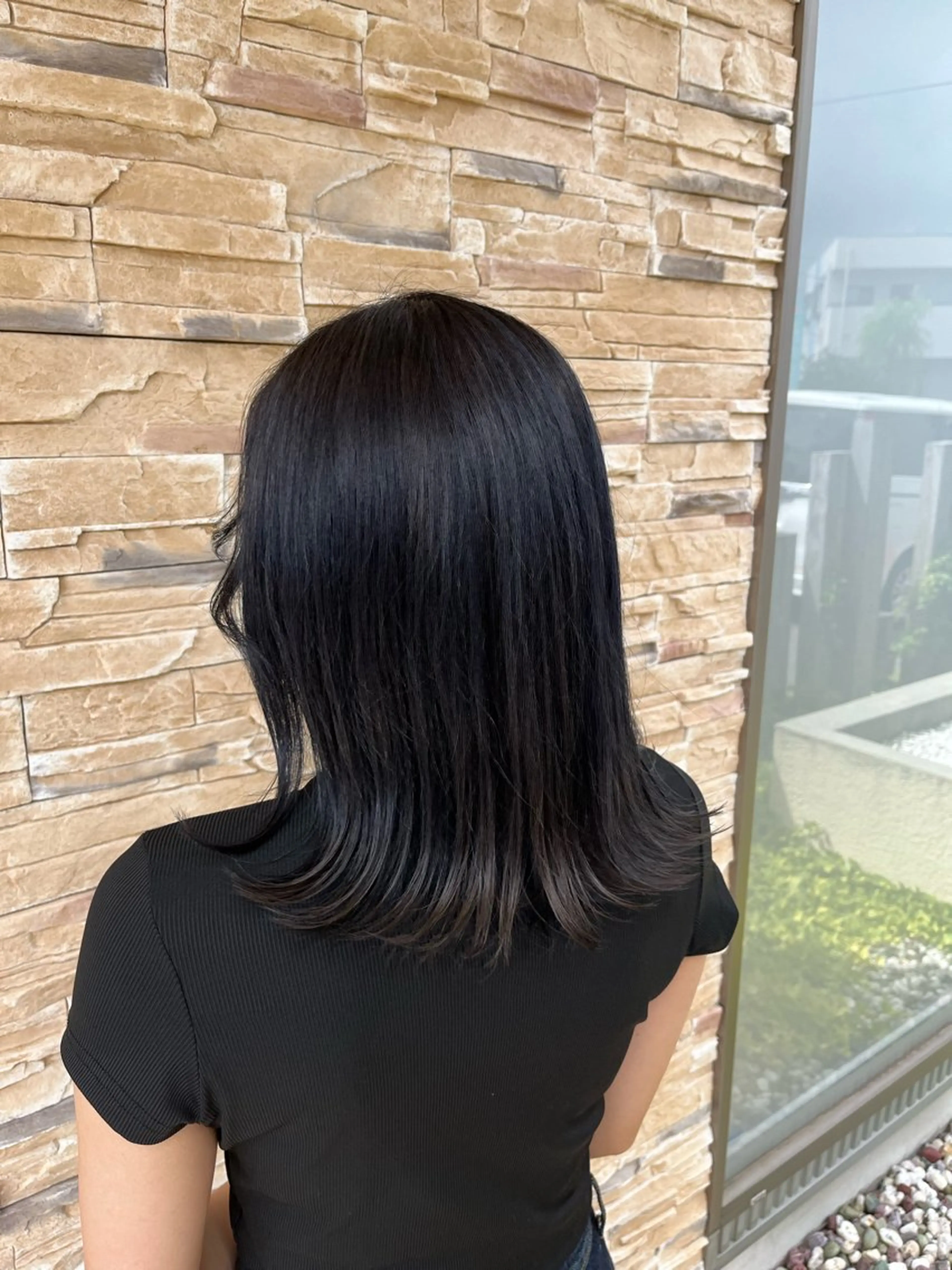 ミディアム カラー 諸岡 玲のヘアスタイル