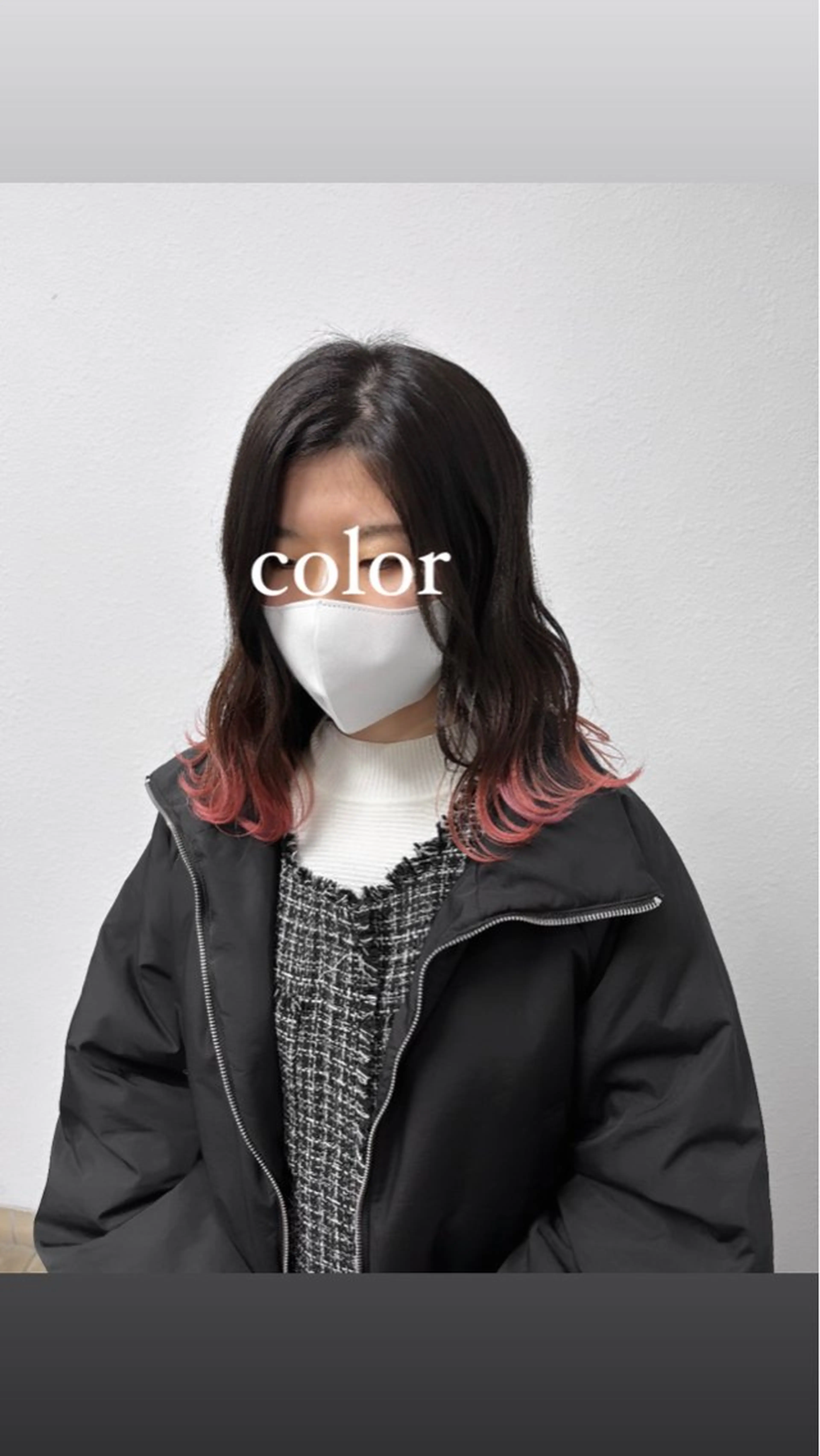 ミディアム カラー ピンクカラー 🧸🎀ブリーチ ‪栄🎀🧸かのんのヘアスタイル