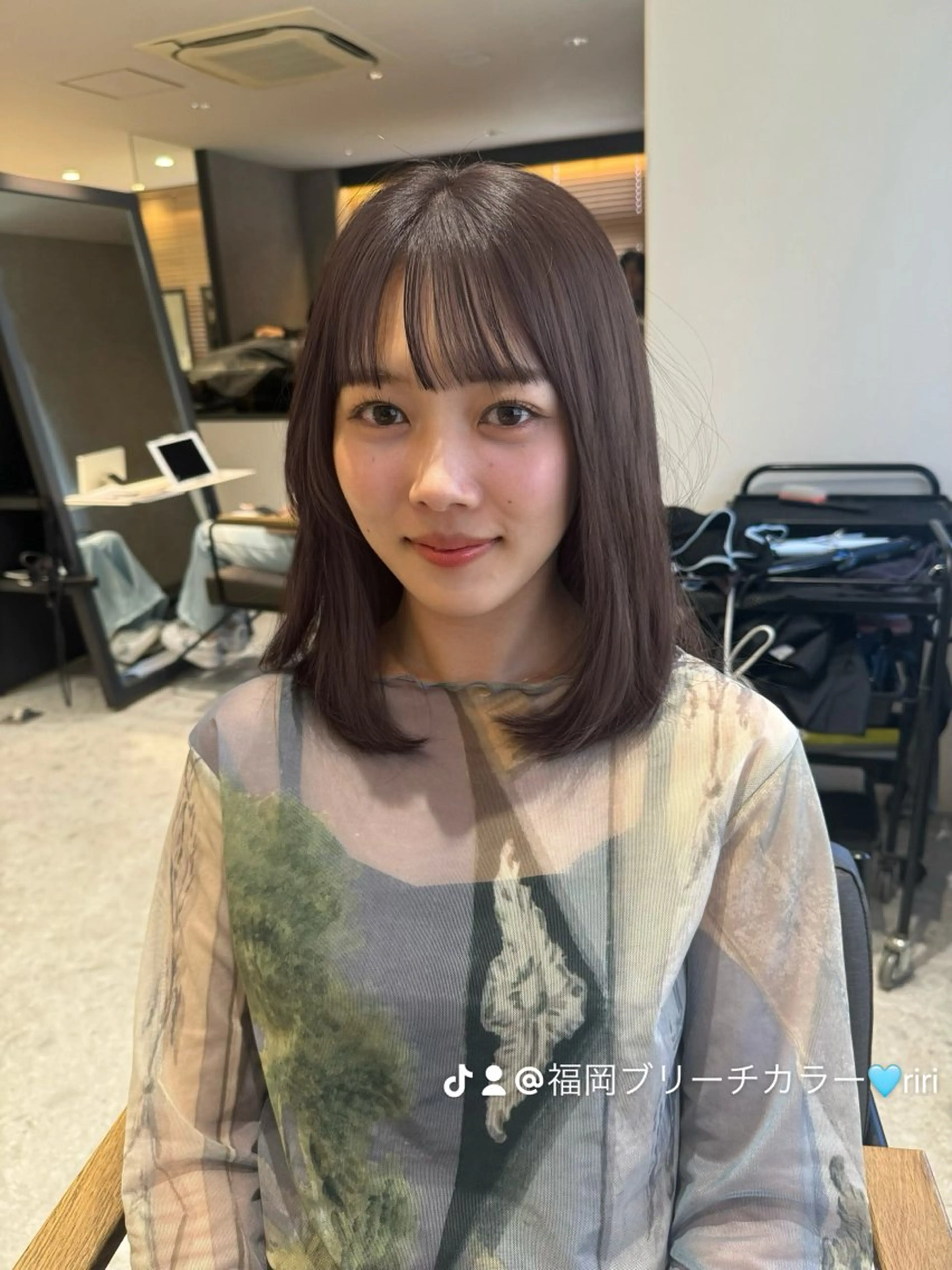 ミディアム COALL nex the salon所属・Riria✨ 透明感カラーのヘアスタイル