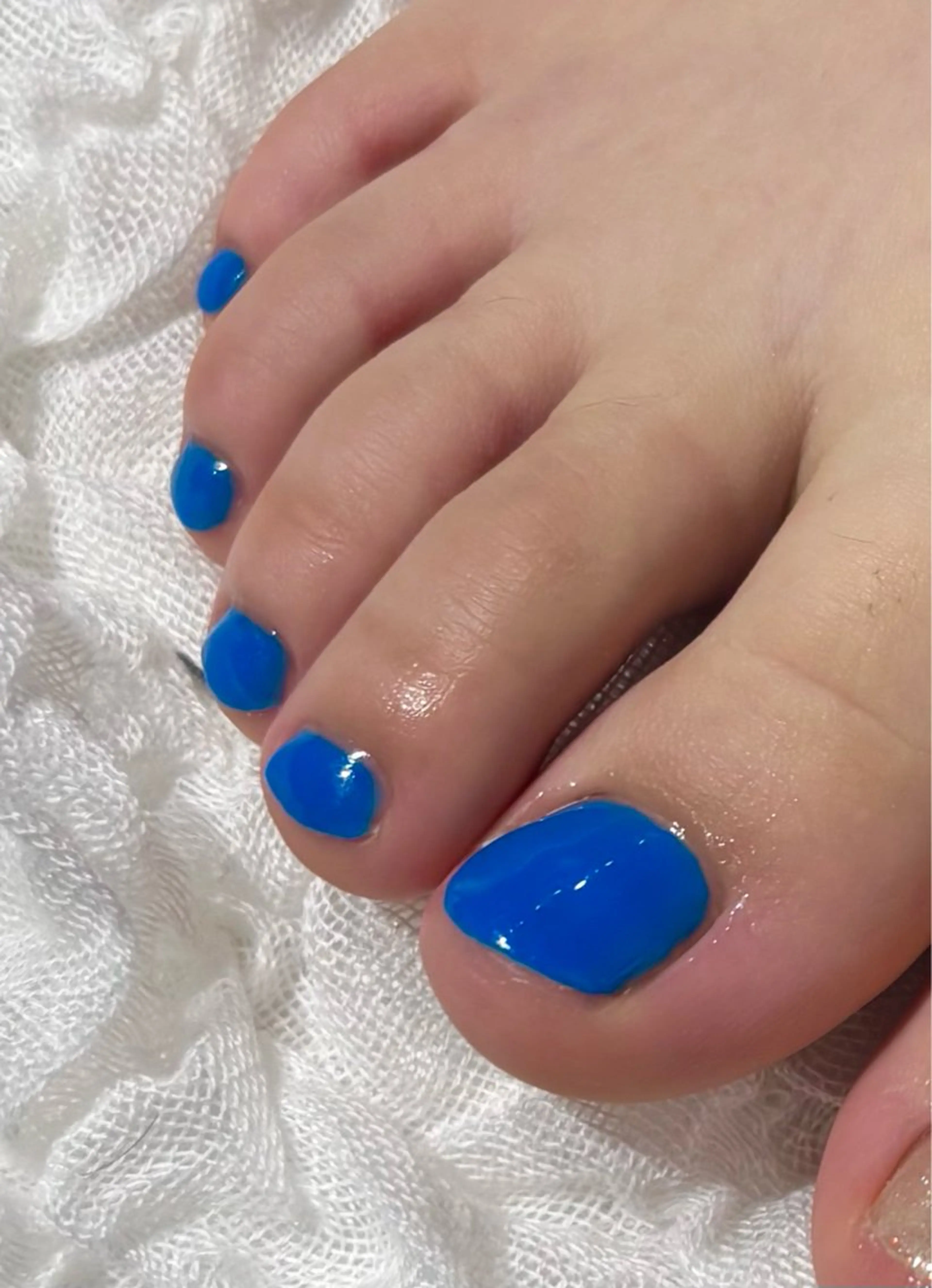 💛フットワンカラーネイル💛【オフなし】の写真