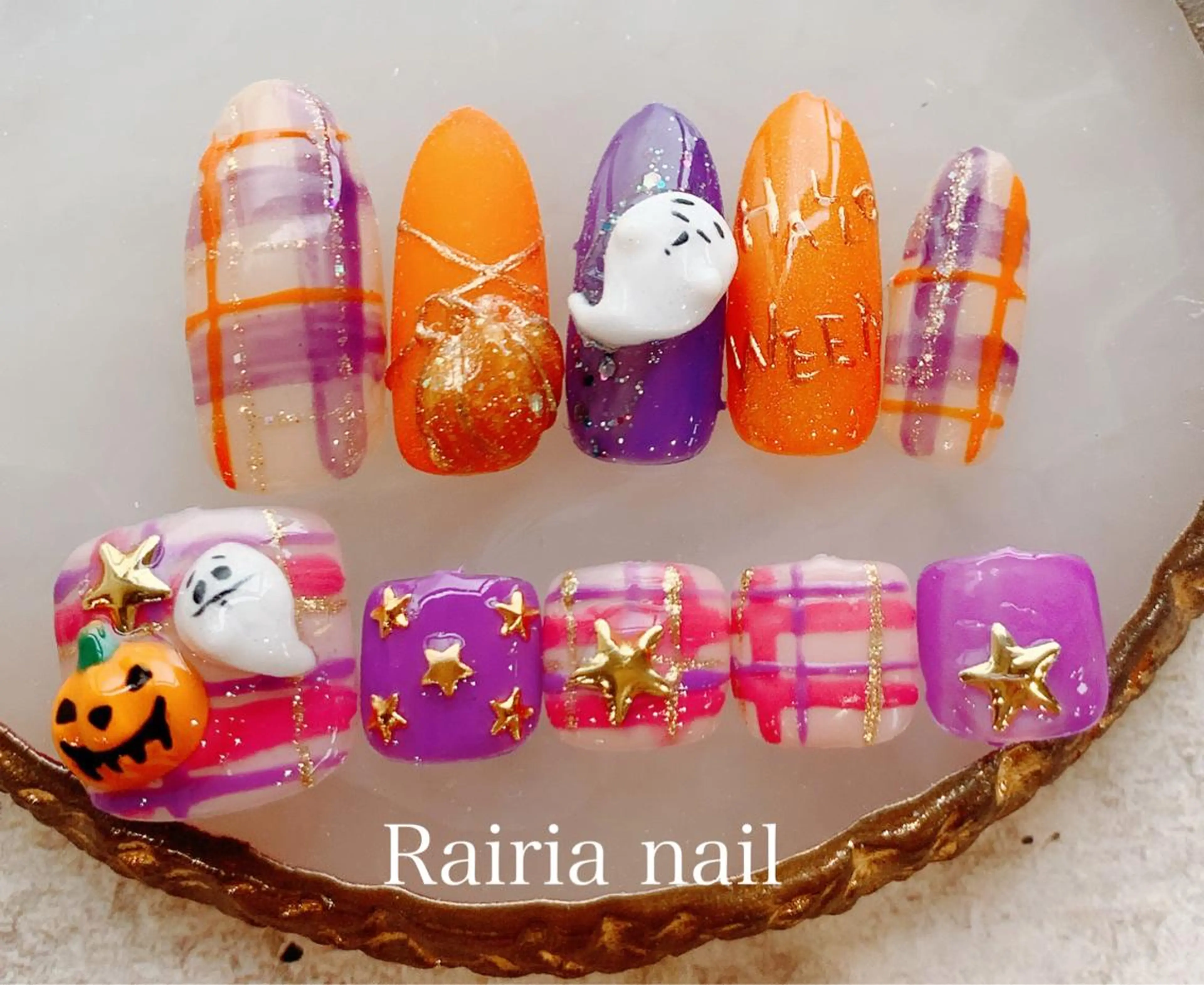 ネイル アートネイル カジュアル フットネイル ジェルネイル キラキラネイル Rairia nail本八幡店のネイルデザイン