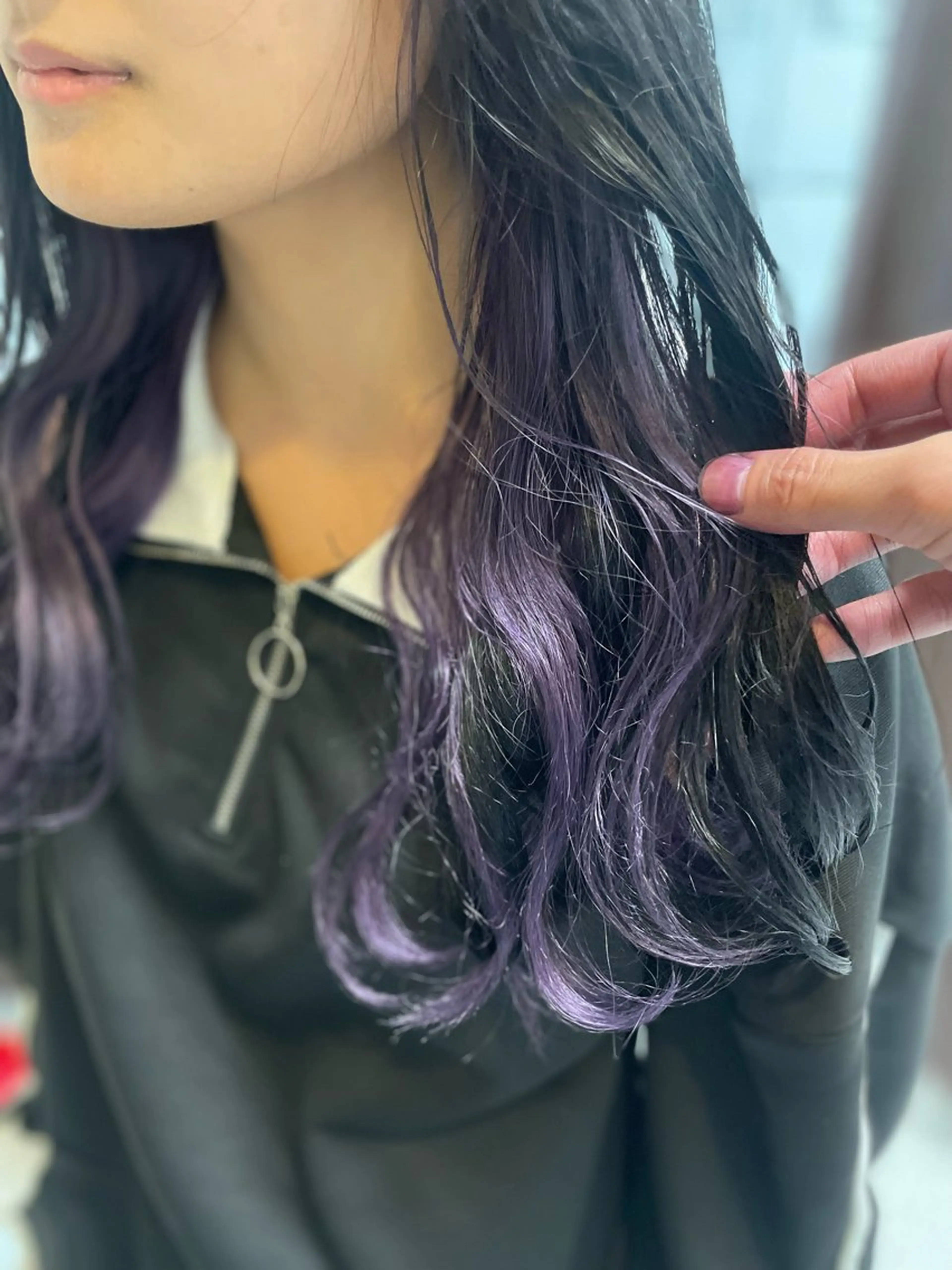 ロング カラー ラベンダーカラー ヘアカラー トリートメント GaKu/ハイトーン /ブリーチ/レイヤーのヘアスタイル