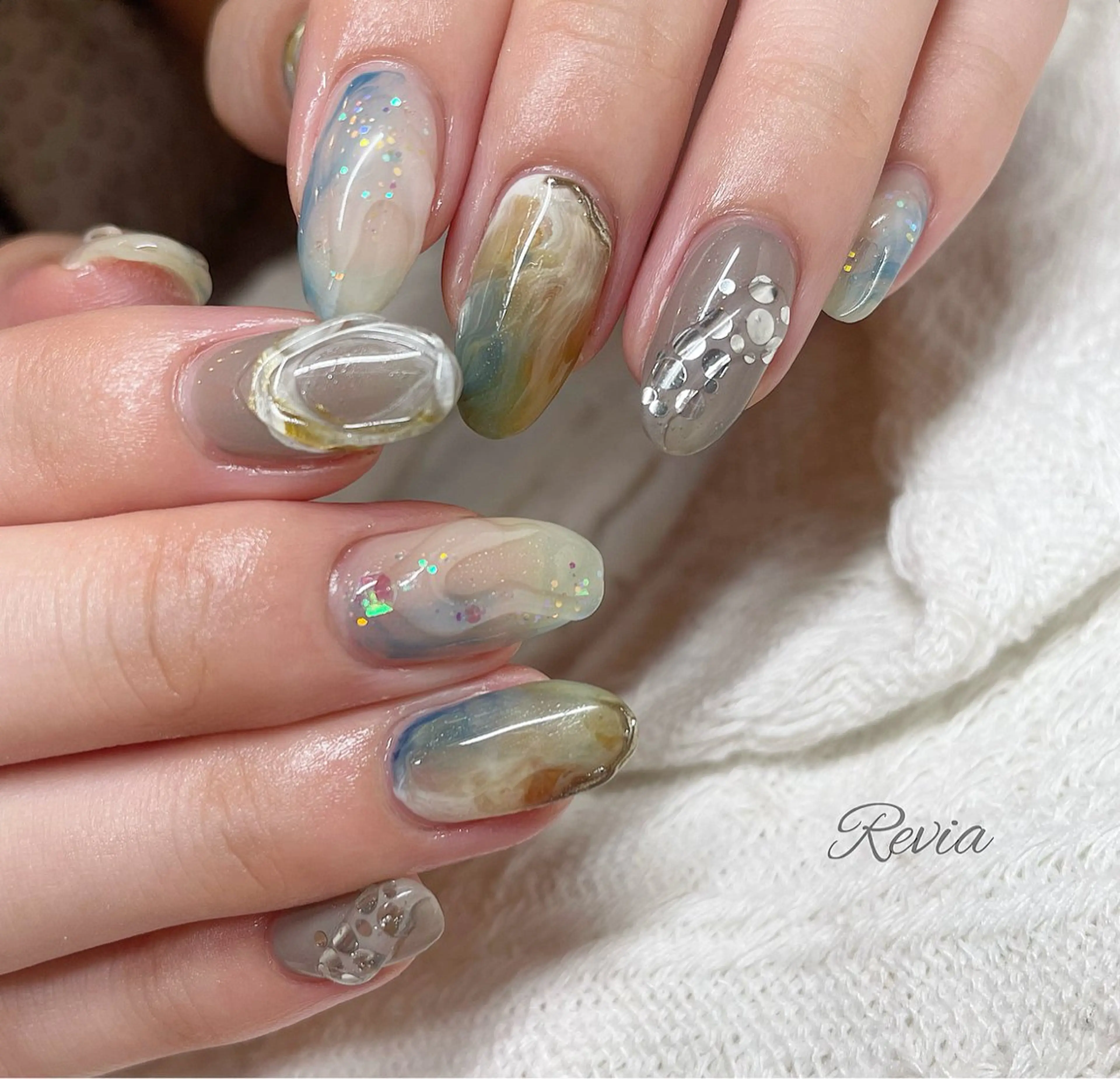 ネイル ハンドネイル revia所属・ERI Nailistのネイルデザイン