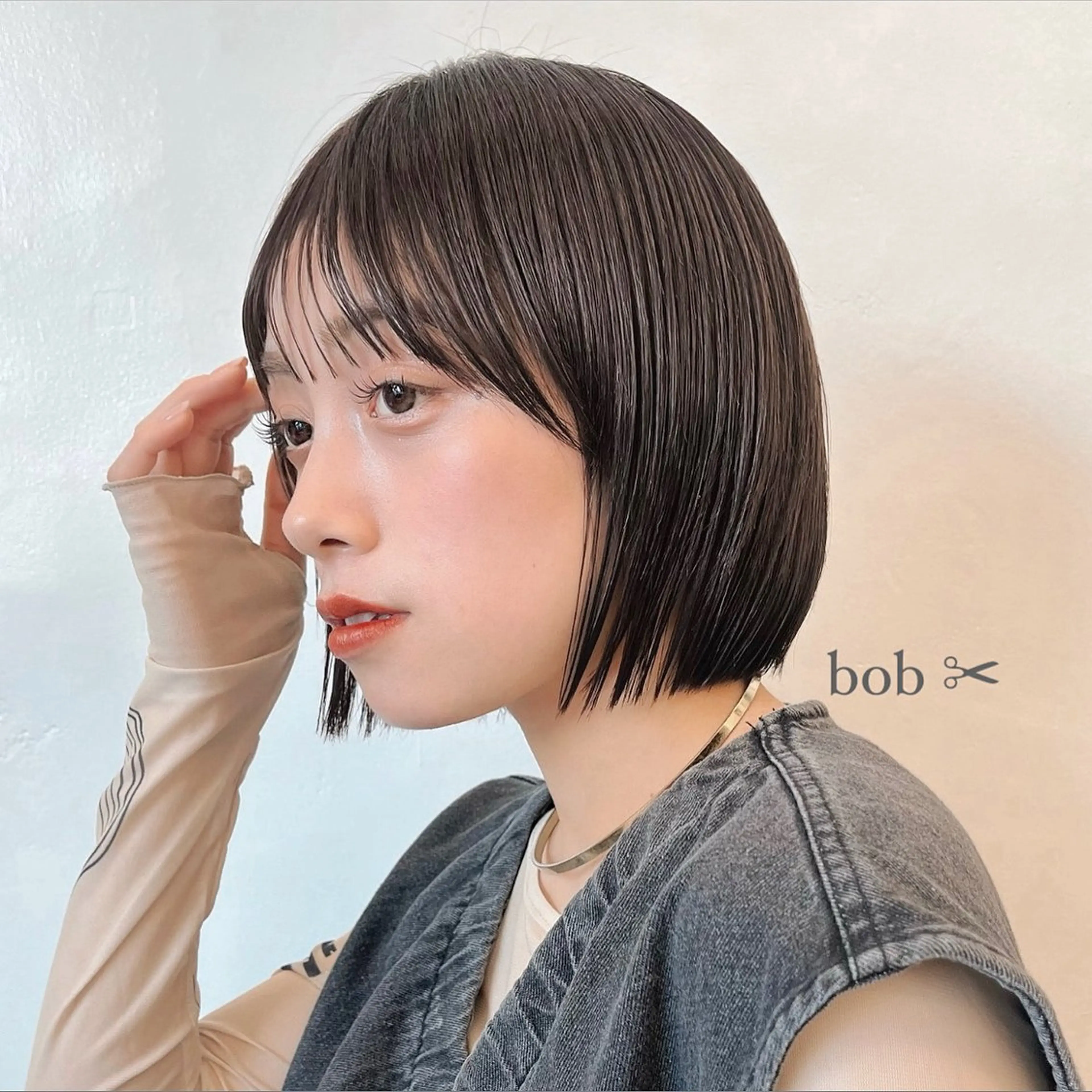 ショート カラー ヘアアレンジ ボブ 🌱ボブ/レイヤー/ ベージュ/あやみ✨のヘアスタイル