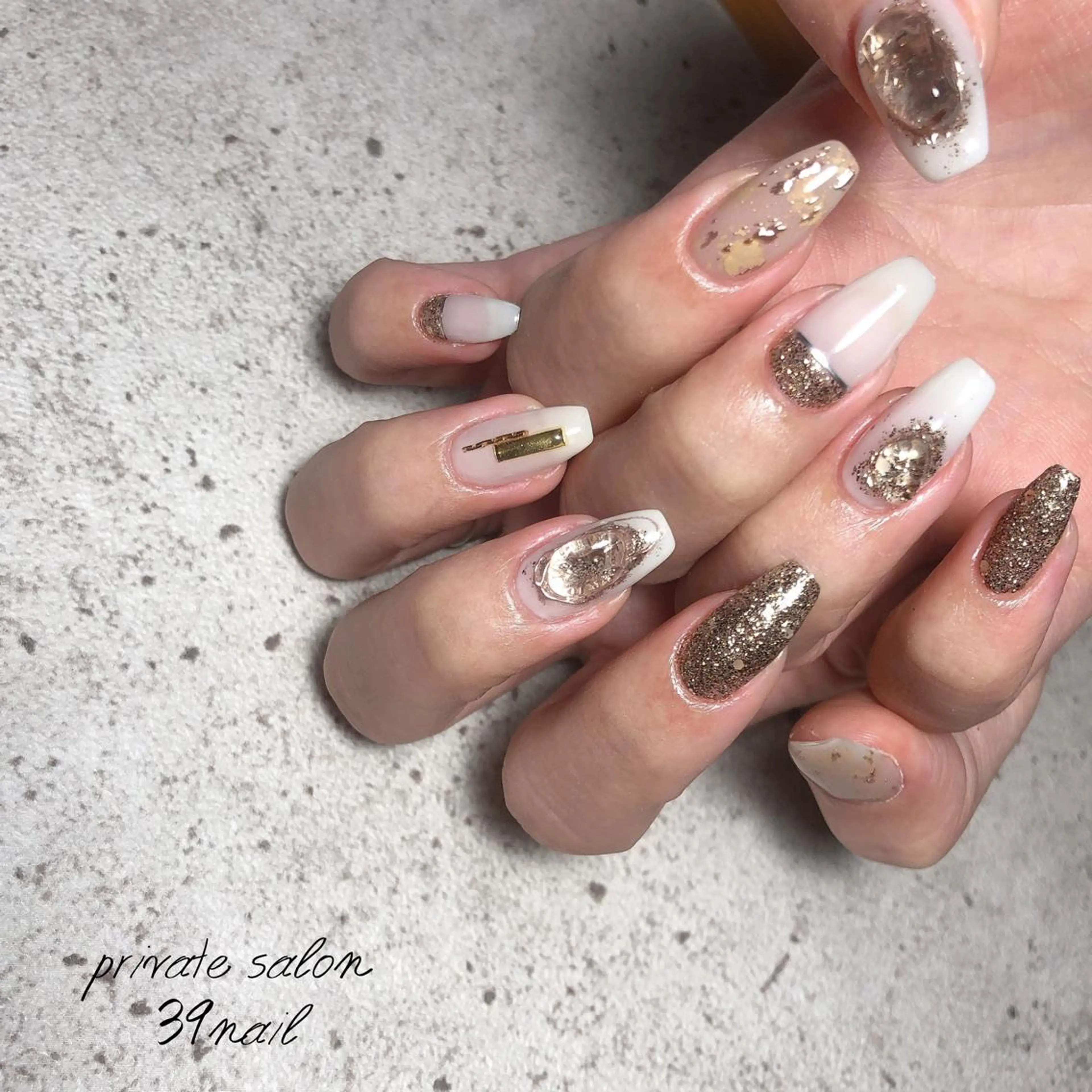 ミディアム ネイル ハンドネイル 京橋 【39nail】のネイルデザイン