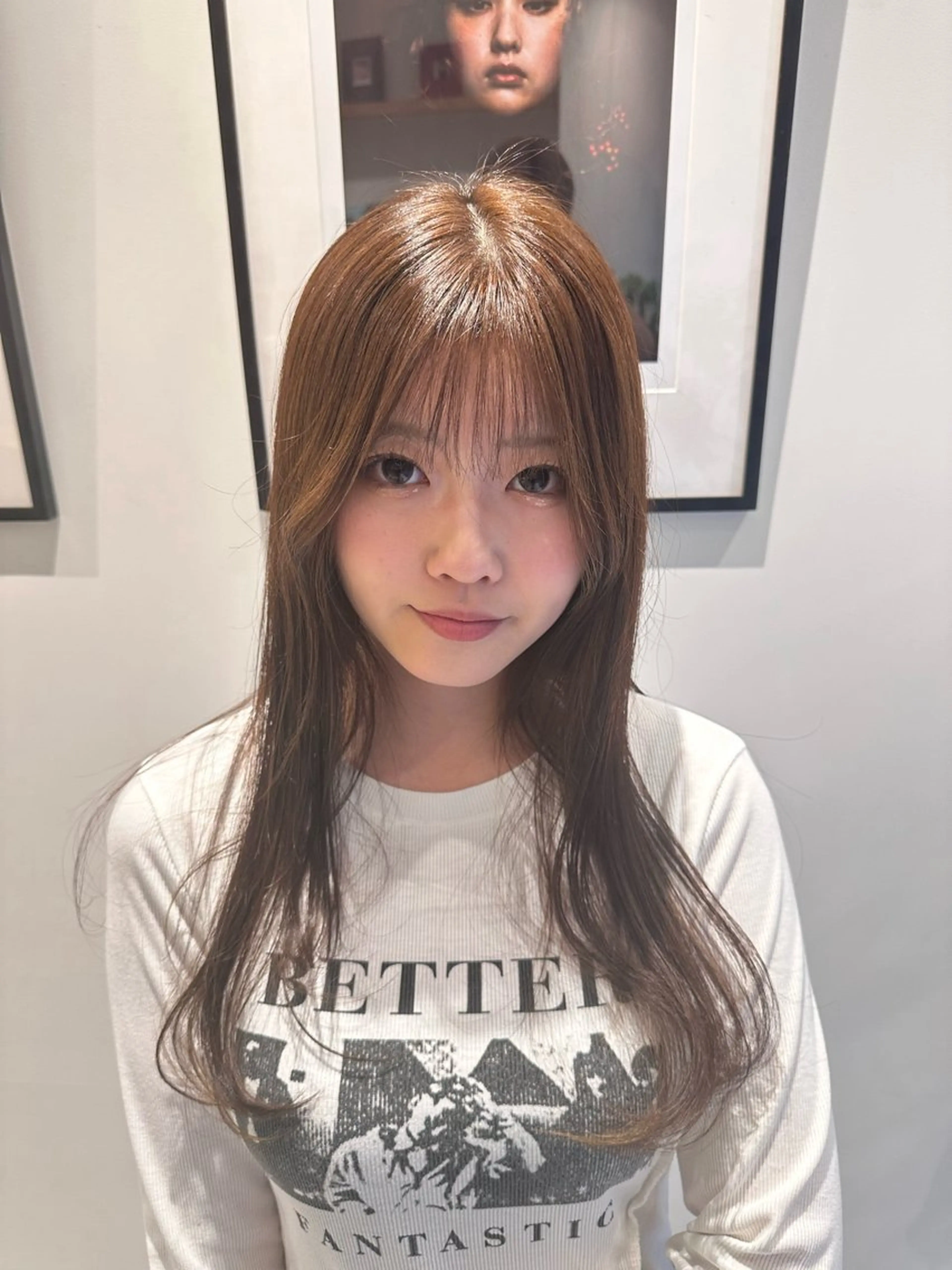 ロング カラー ブリーチ ブリーチなしカラー 井村 晃琉のヘアスタイル