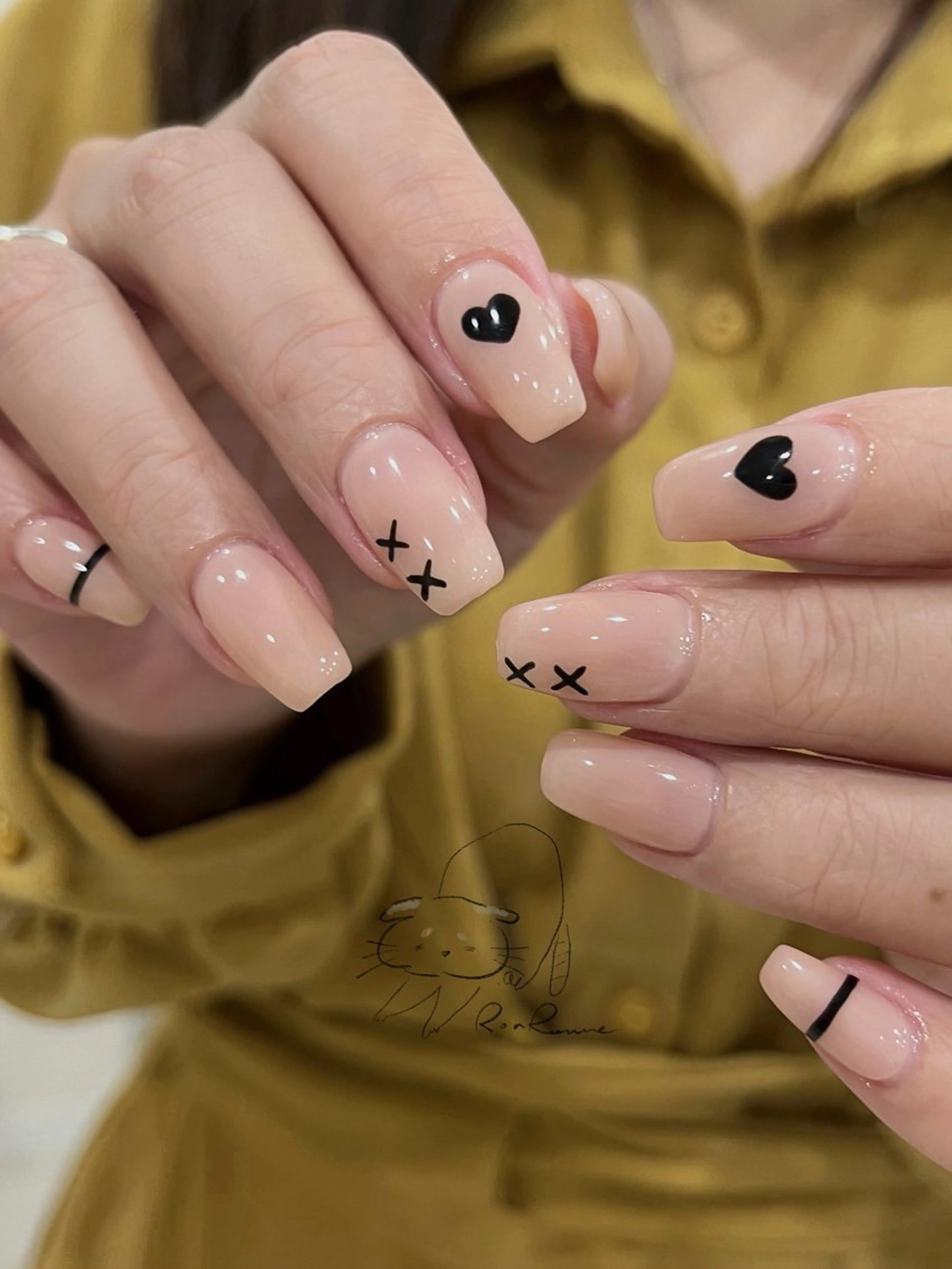 ネイル オーロラネイル 長さ出し フレンチネイル ジェルネイル ミラーネイル ハンドネイル Cho Artネイル所属・ronronne .のネイルデザイン