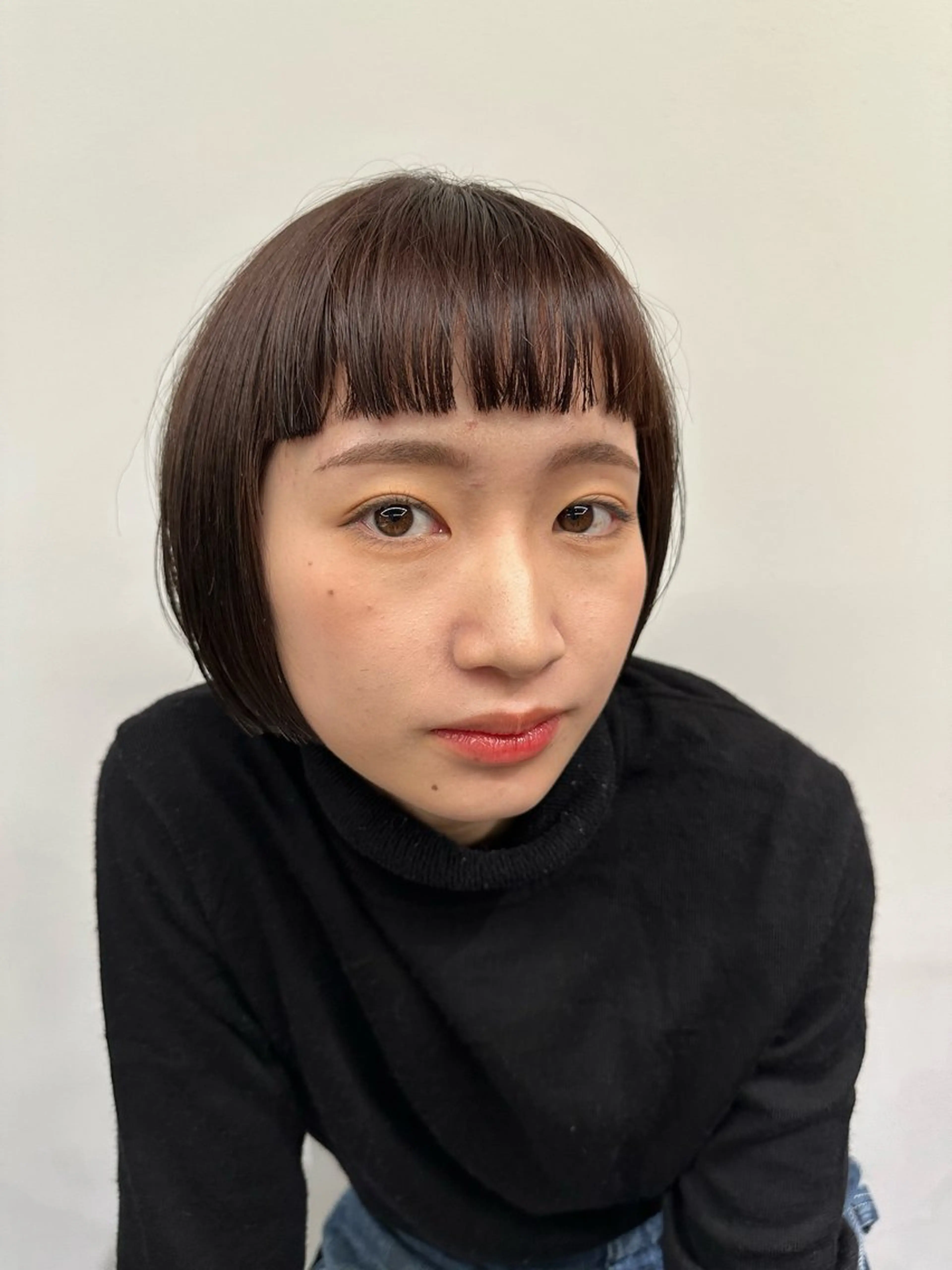ショート ボブ ボブ ロングモデル shoのヘアスタイル
