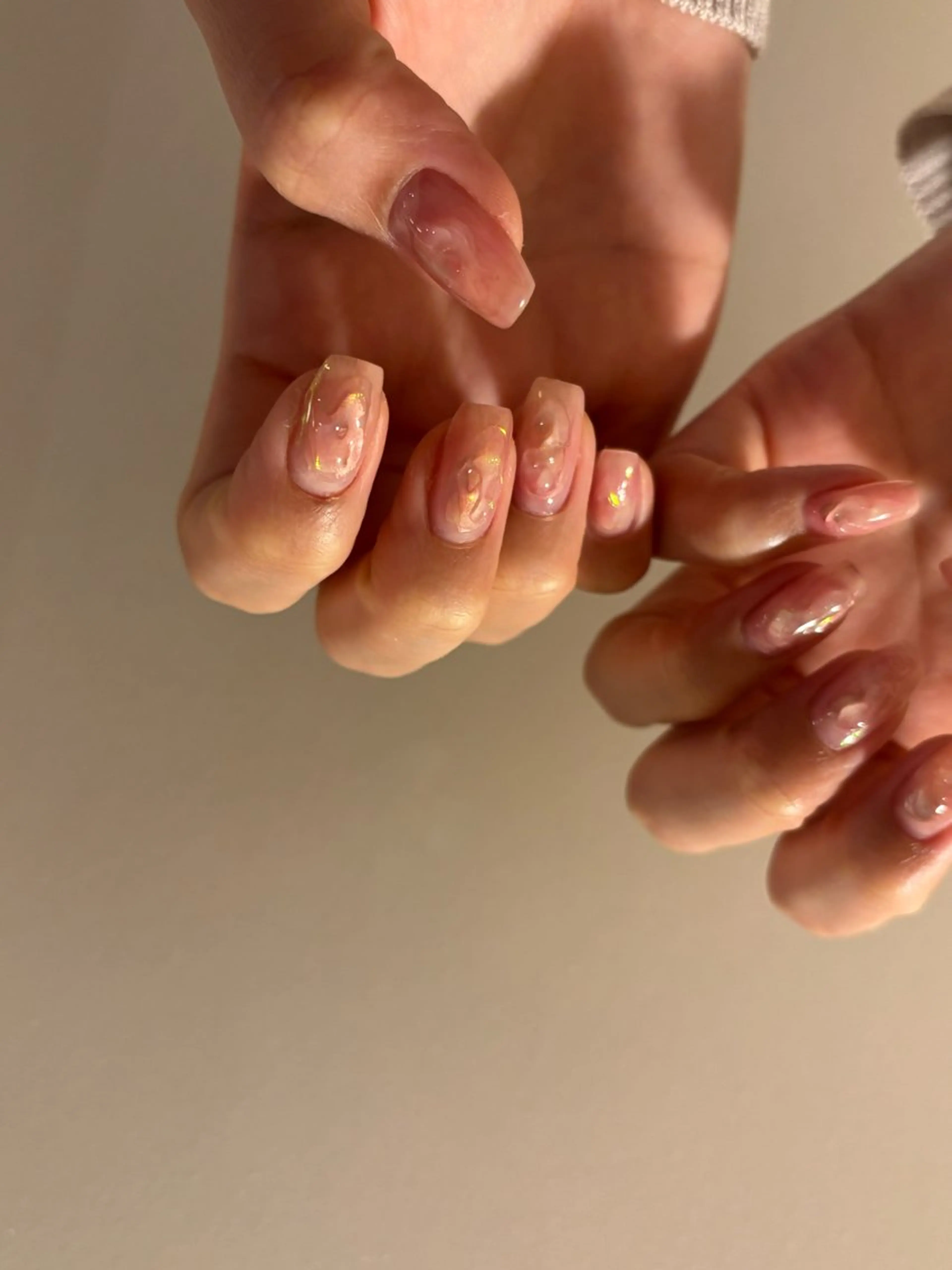 ネイル ニュアンスネイル ピンク 春ネイル ハンドネイル Elio所属・Elio 国泰寺のネイルデザイン