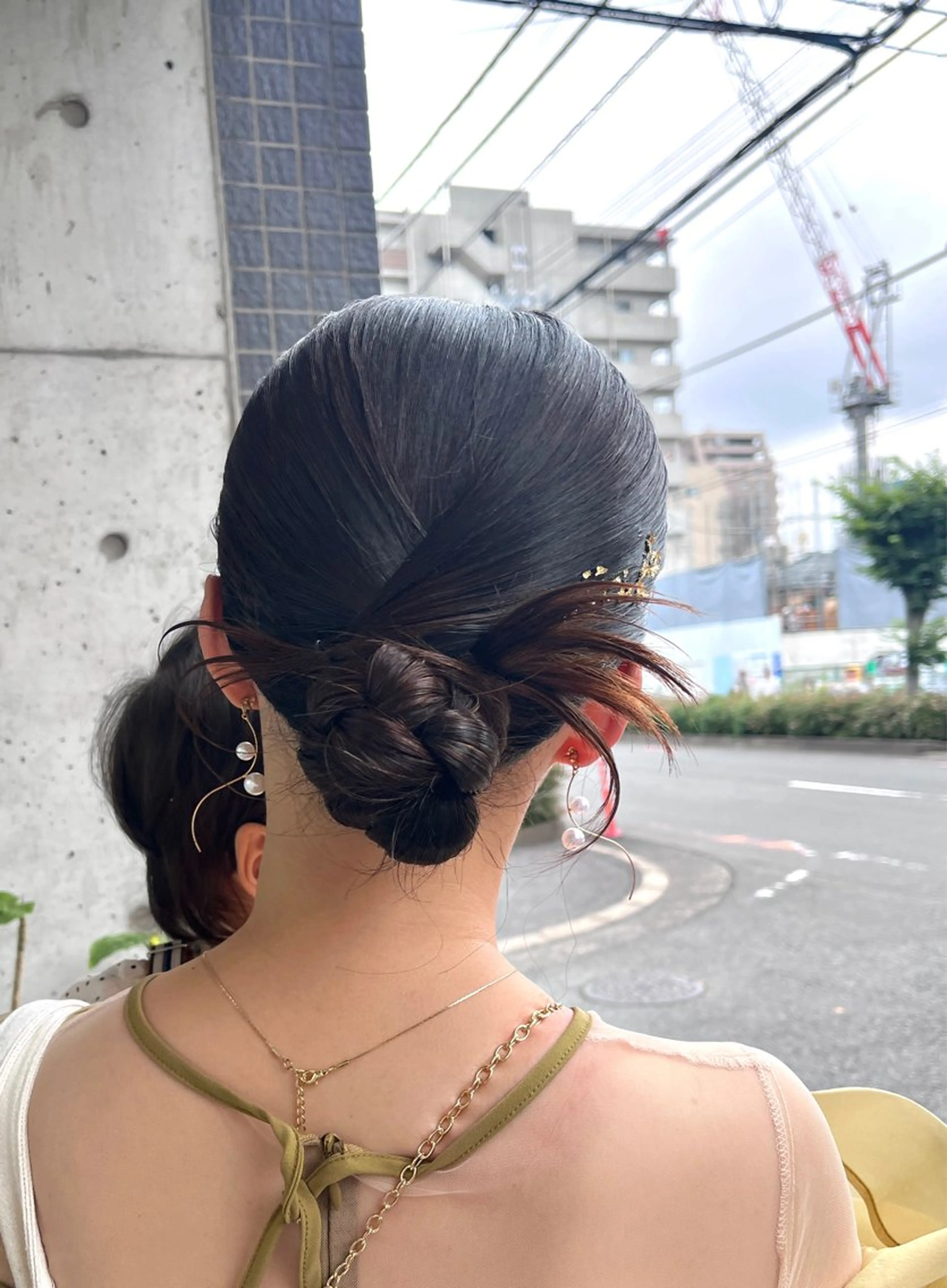 結婚式やパーティー前に✨ヘアセット（アップスタイル）の写真