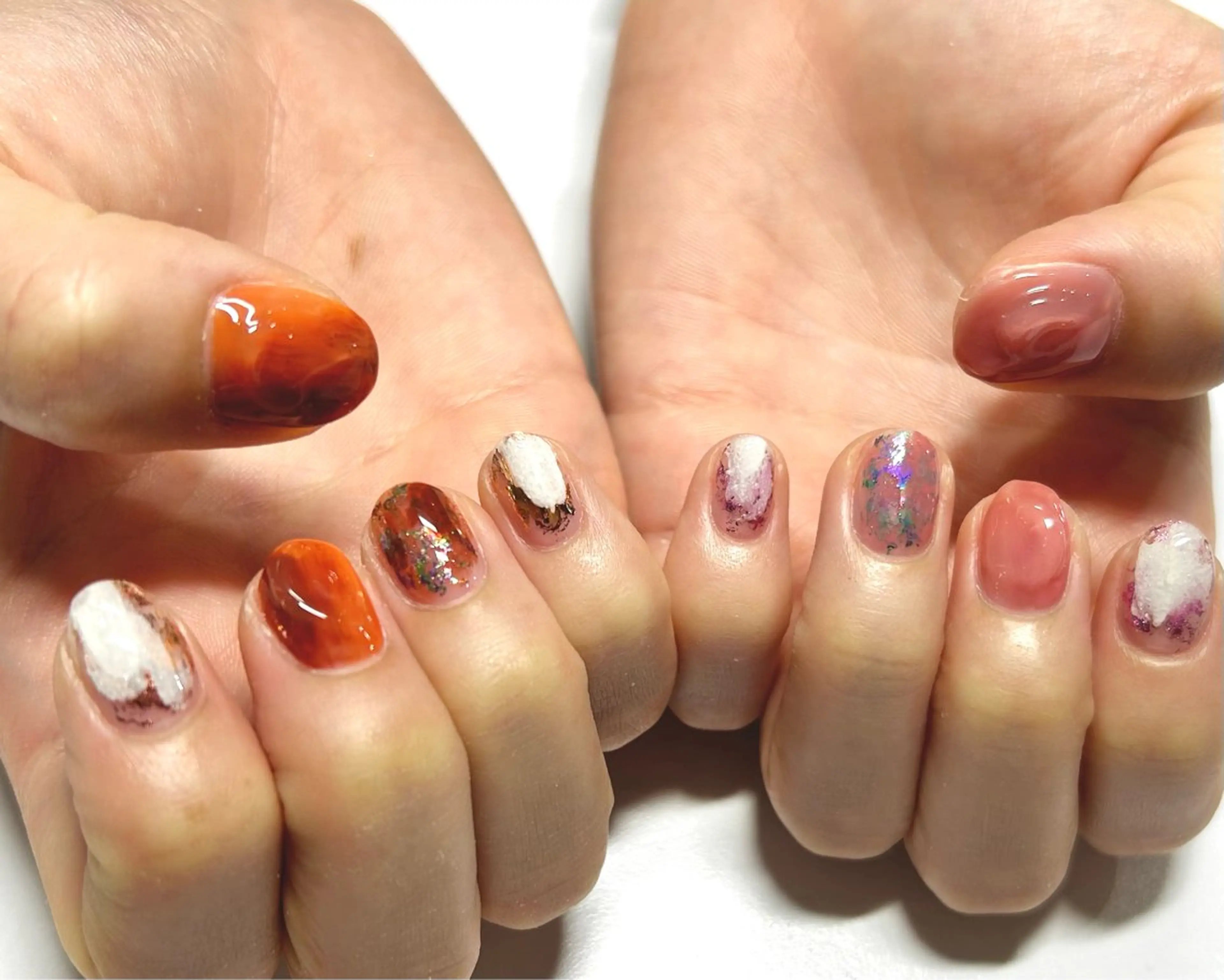 ネイル ハンドネイル 0203ムニムサン 💙Mihoのネイルデザイン