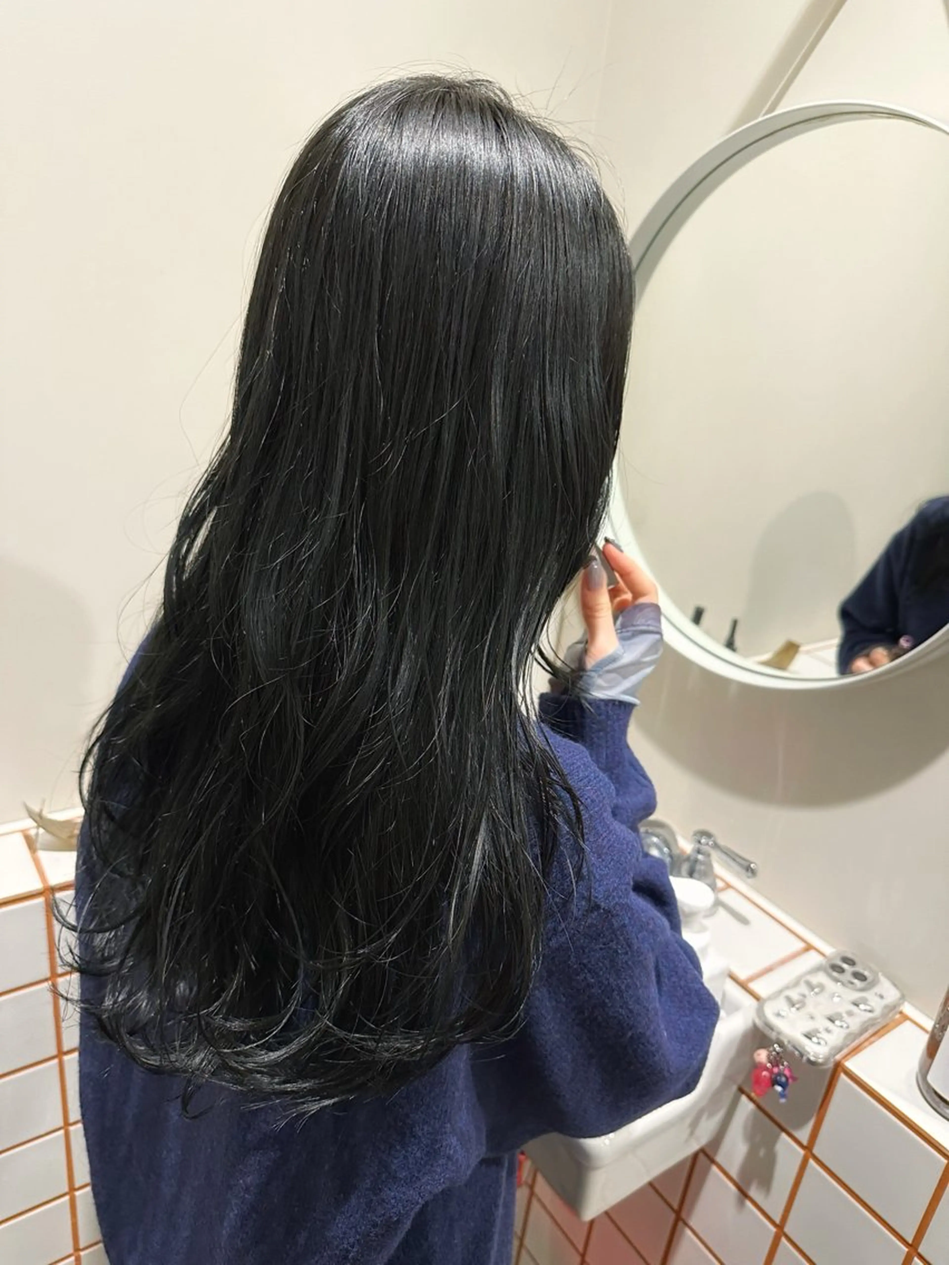 ロング カラー ヘアアレンジ カット ヘアカラー トリートメント hibiki/セット /透明感カラーのヘアスタイル