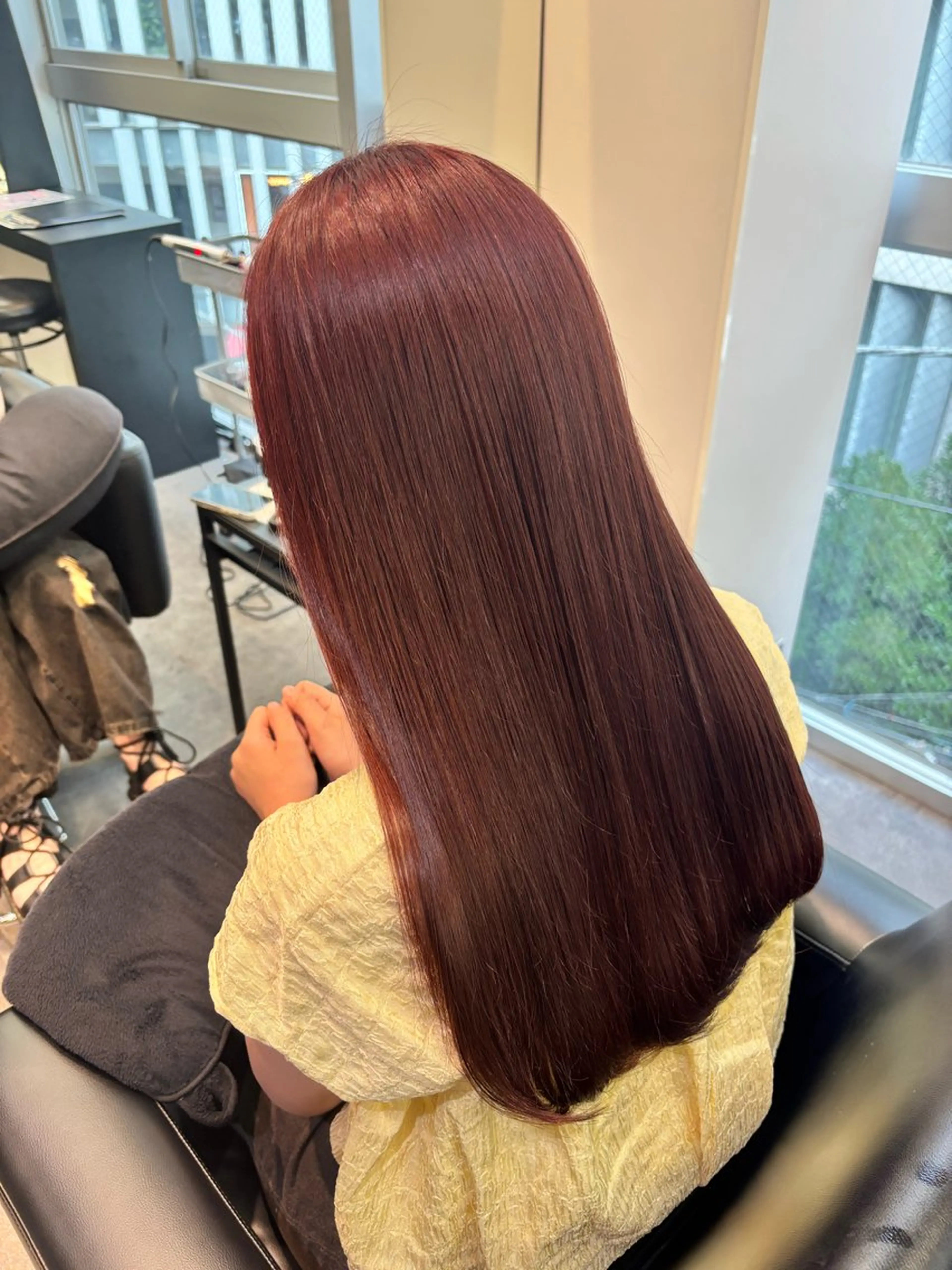 ロング カラー ブリーチ 透明感カラー ダブルカラー ブリーチなしカラー 髪質改善 ブリーチなし ダブルカラー/ゆなのヘアスタイル