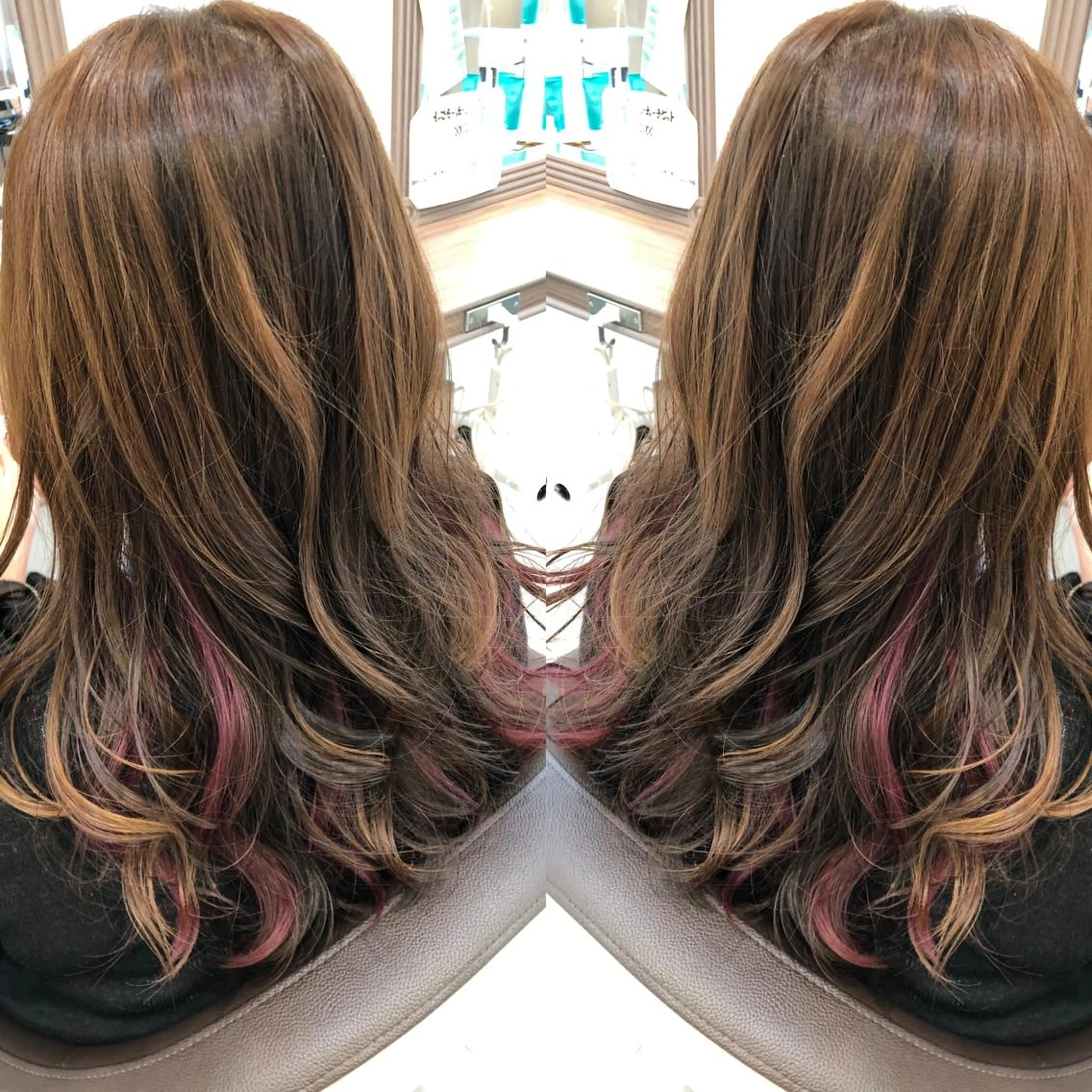 セミロング 縮毛矯正/髪質改善 継続する美髪のヘアスタイル