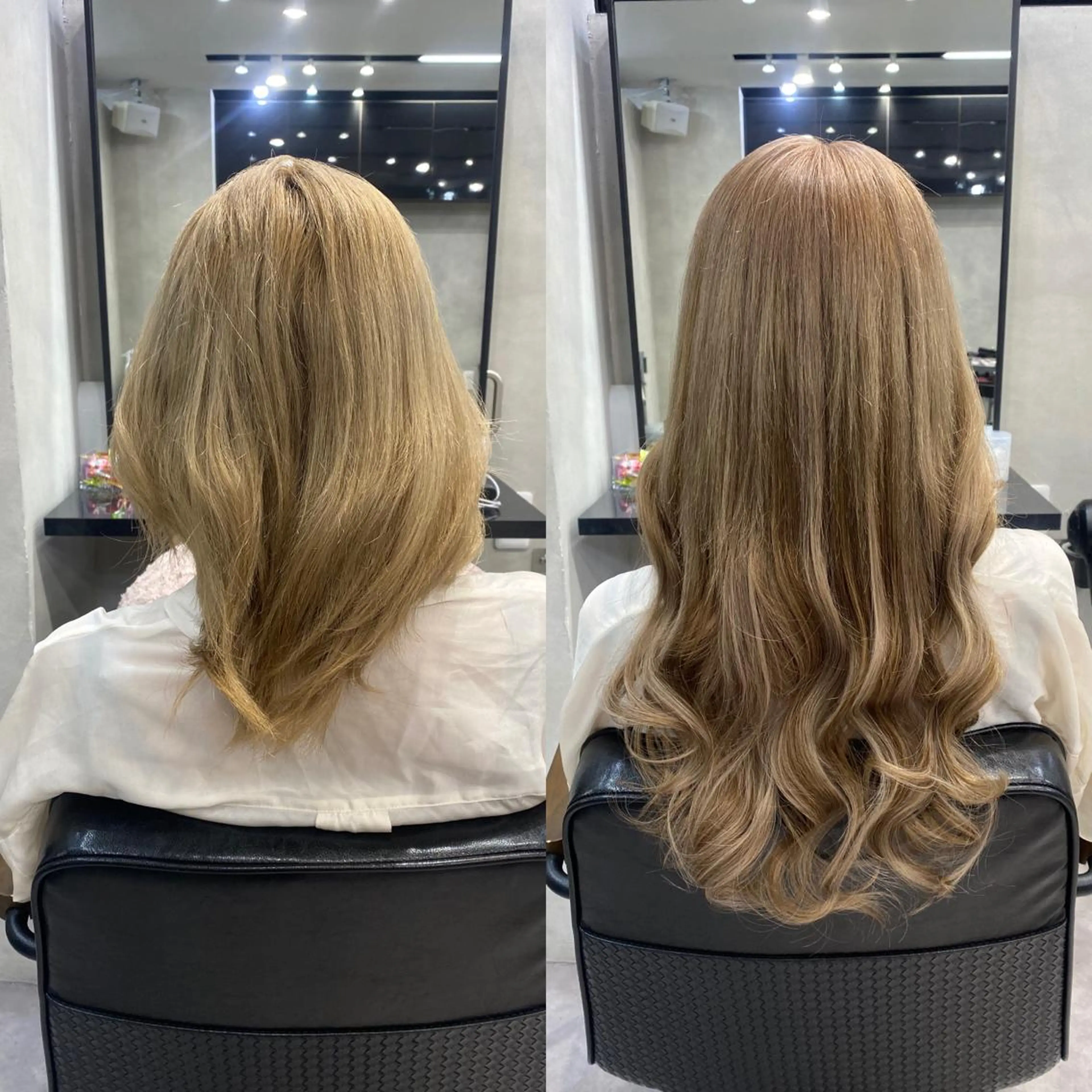 セミロング カラー ヘアアレンジ ショートボブ 編み込みエクステ シールエクステ セミロングパーマ バレイヤージュ LAVENDIA Azabu所属・LAVENDIA 初音のヘアスタイル