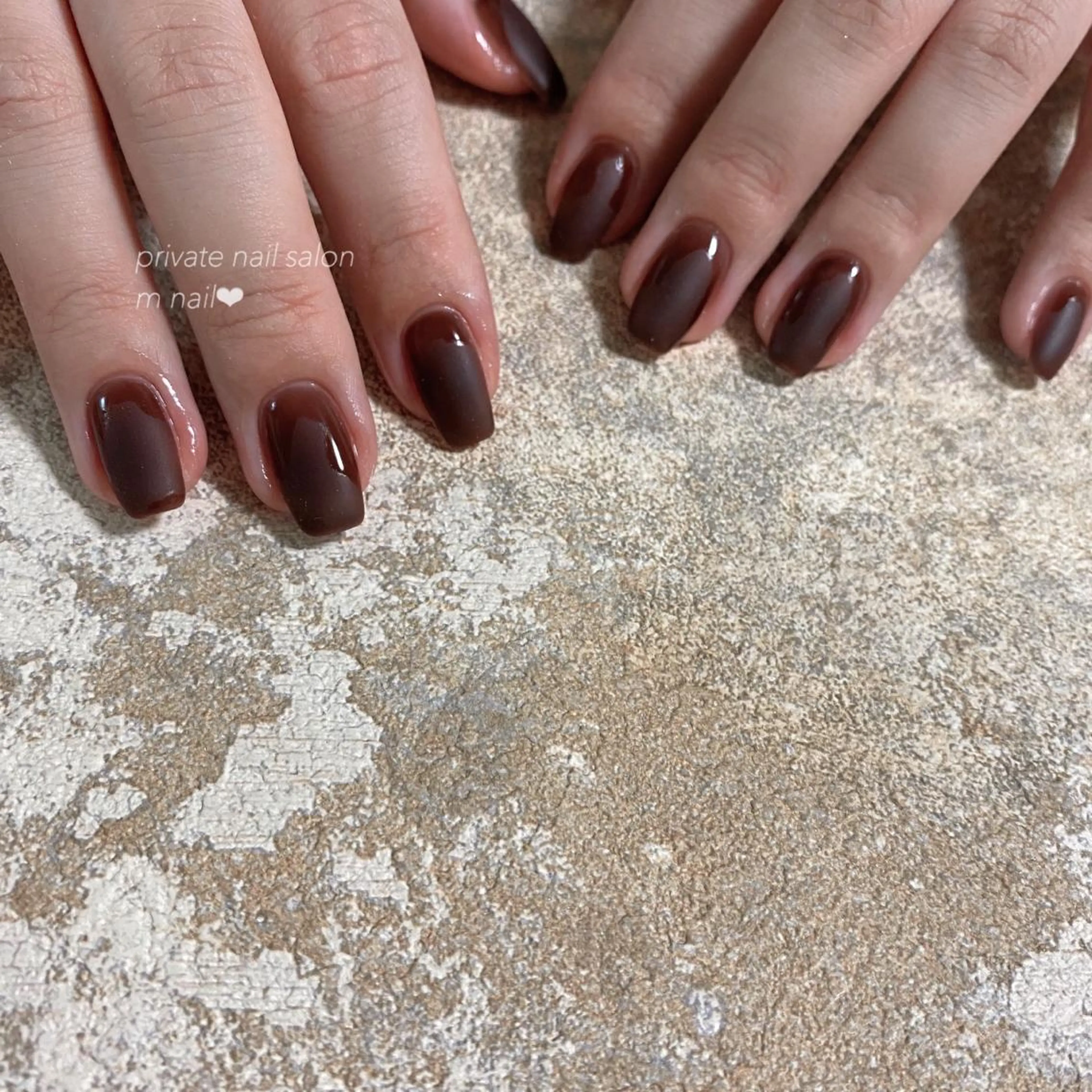 ネイル マットネイル ワンカラーネイル ハンドネイル 小河原 舞のネイルデザイン