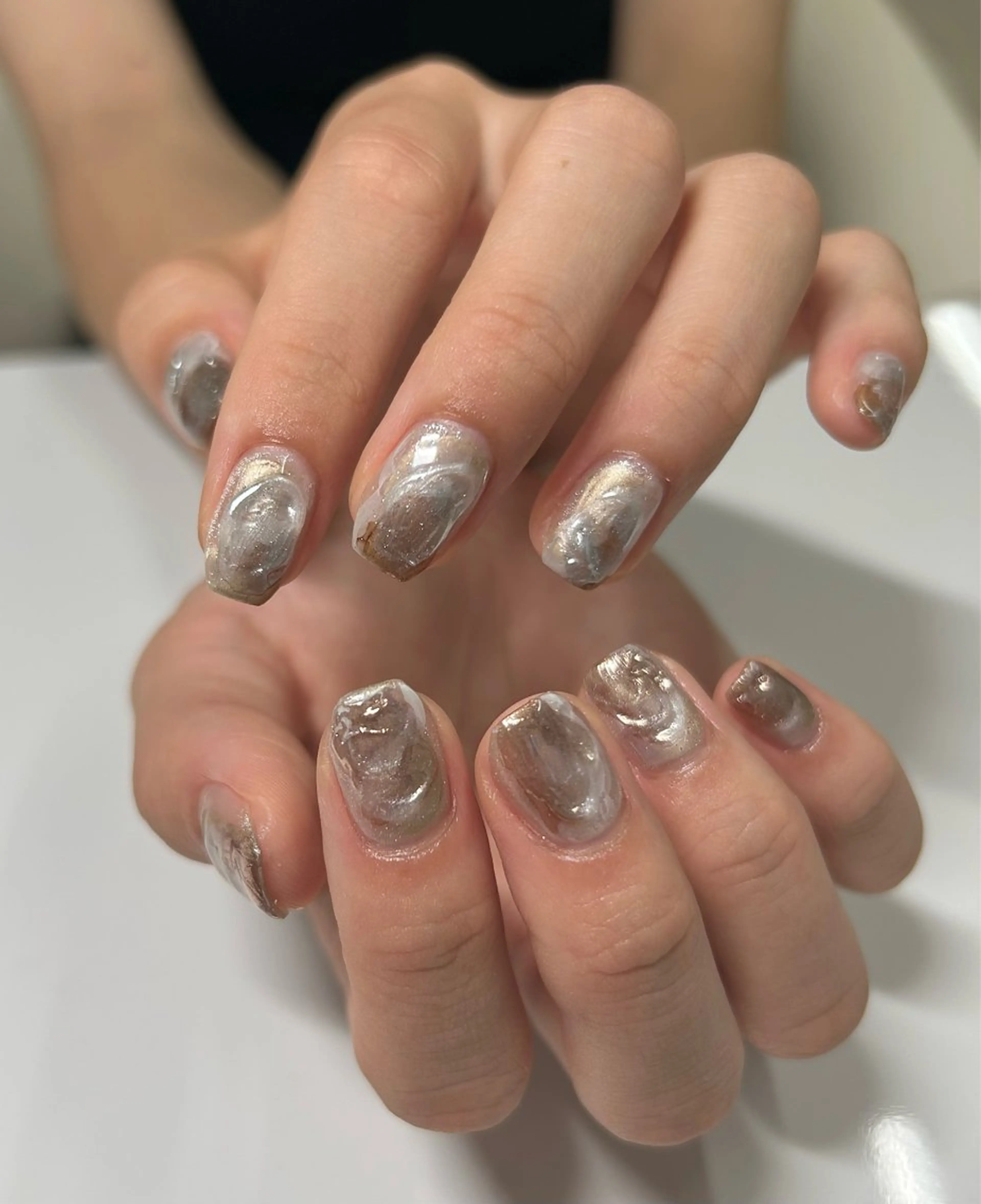 ネイル シルバー katarina🪐 filonnailのネイルデザイン