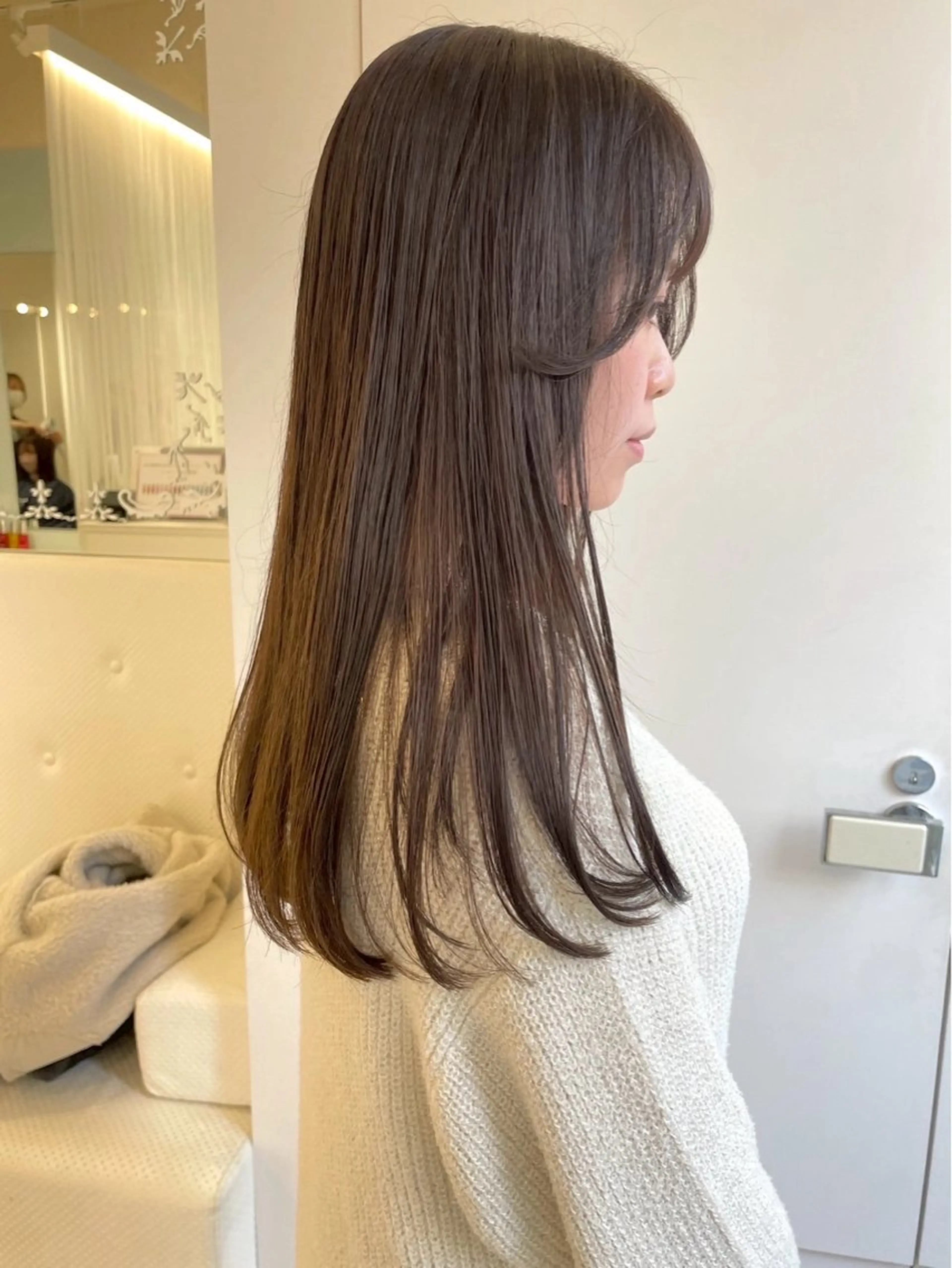 ロング カラー カット ヘアカラー ParveMix🎀 稲垣詞葉のヘアスタイル