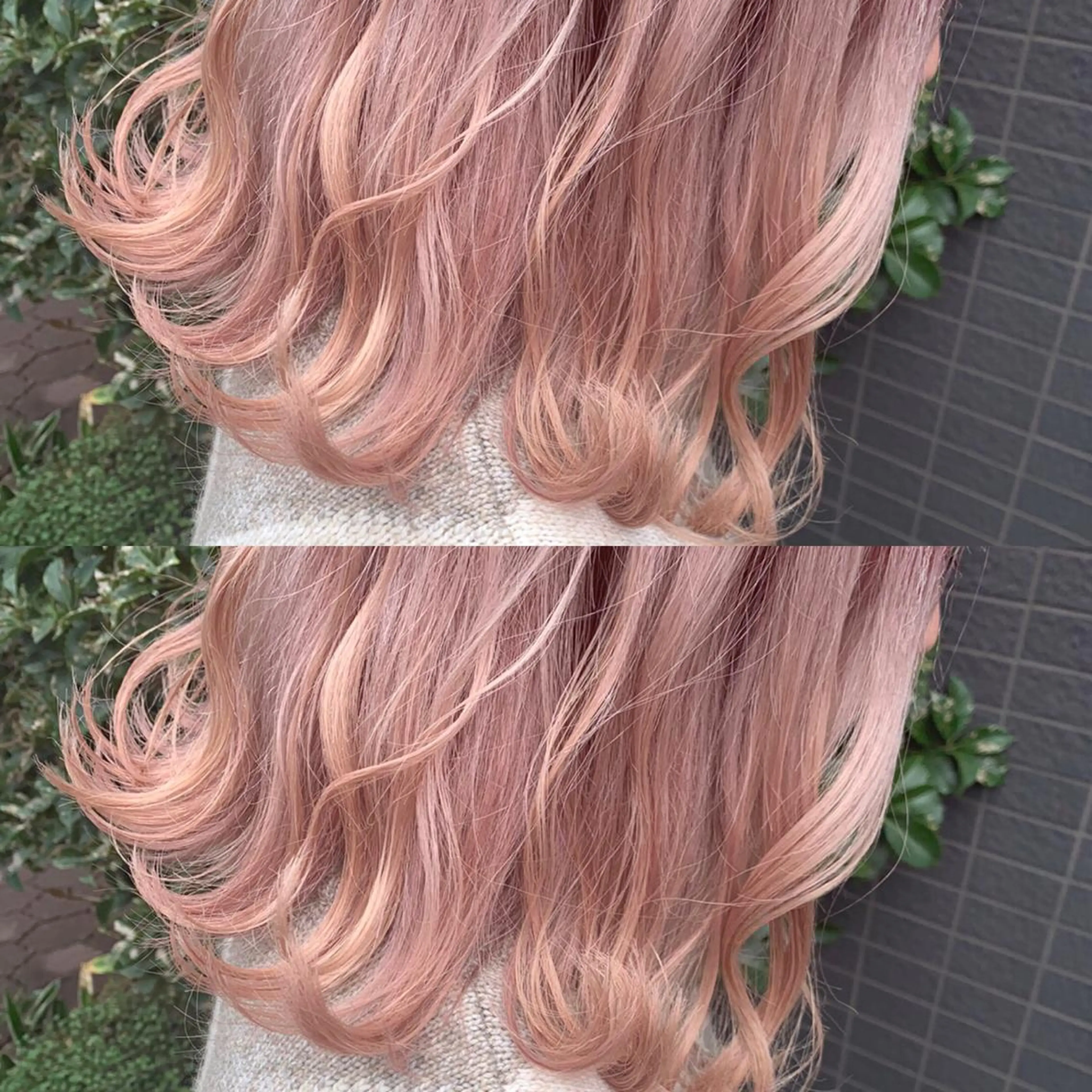 セミロング カラー ピンクカラー ホワイトピンク 韓国風ヘア♡ runaのヘアスタイル