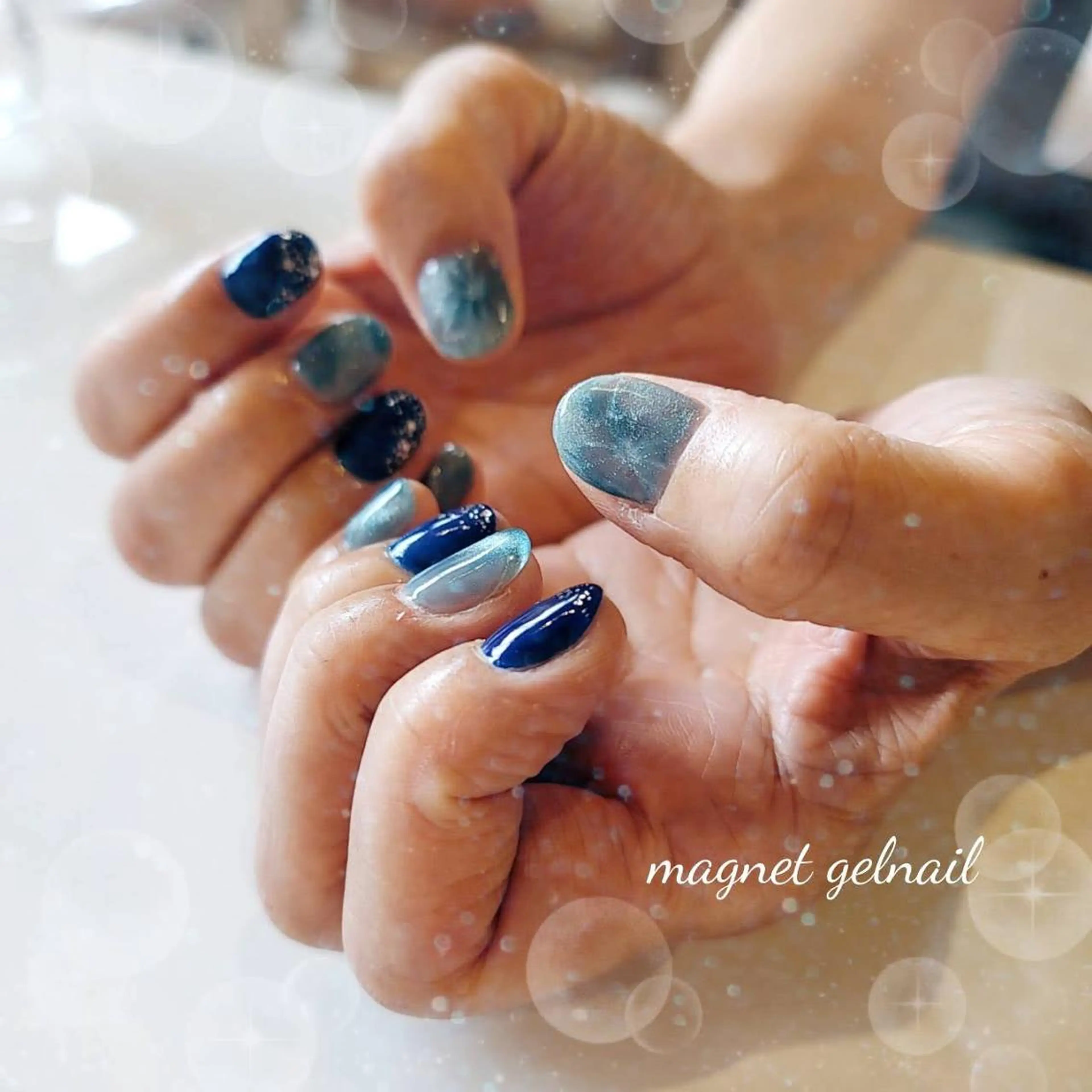 ネイル アートネイル フラワーネイル マグネットネイル 石田 由紀のネイルデザイン