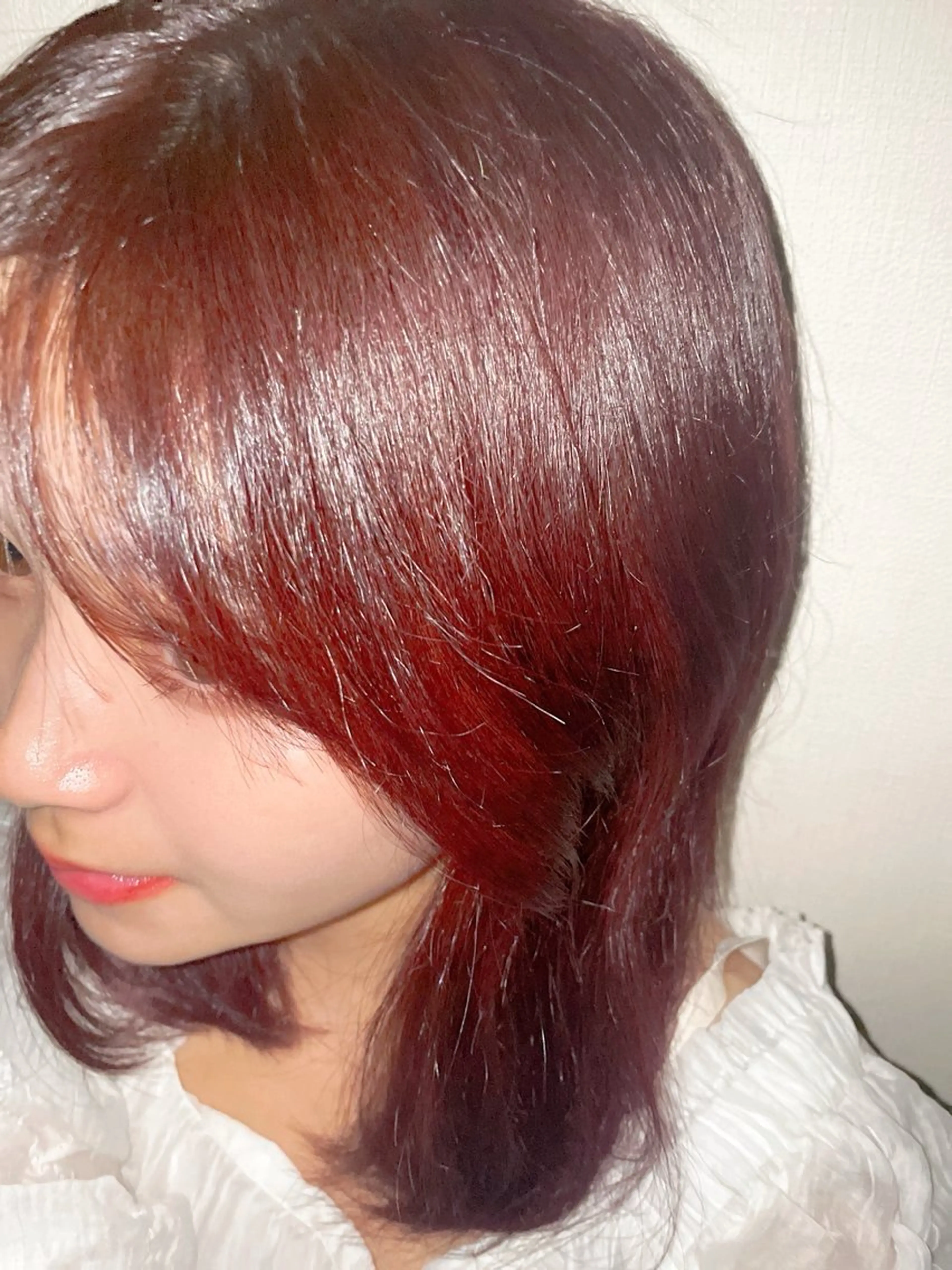 カラー ブリーチ レッドカラー バイオレットカラー CHIE艶カラー＆ 癒しヘッドスパ🌿のヘアスタイル