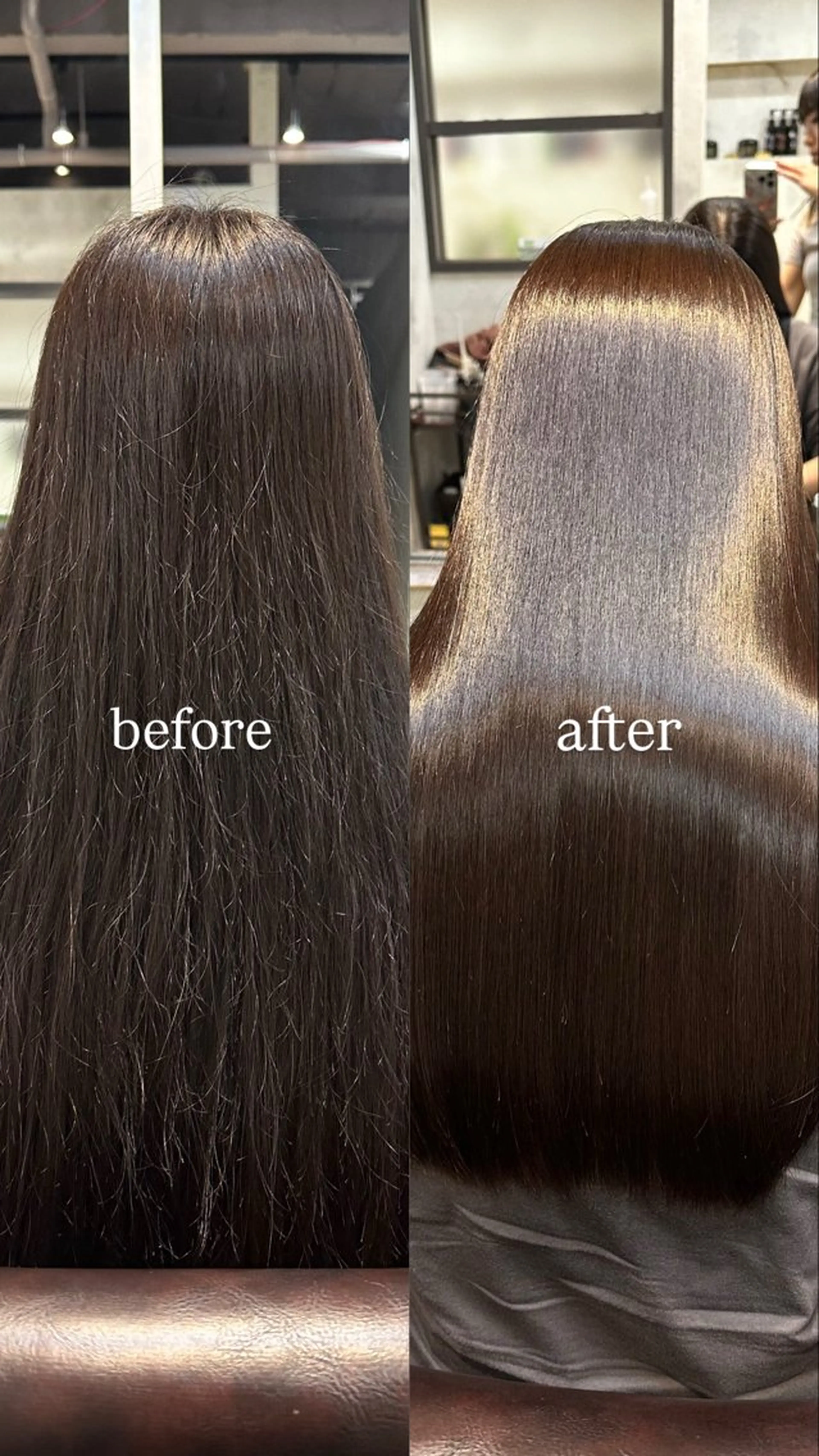 ロング 髪質改善 トリートメント トリートメント 🖤ほのか/ツヤ髪 /髪質改善/縮毛矯正のヘアスタイル