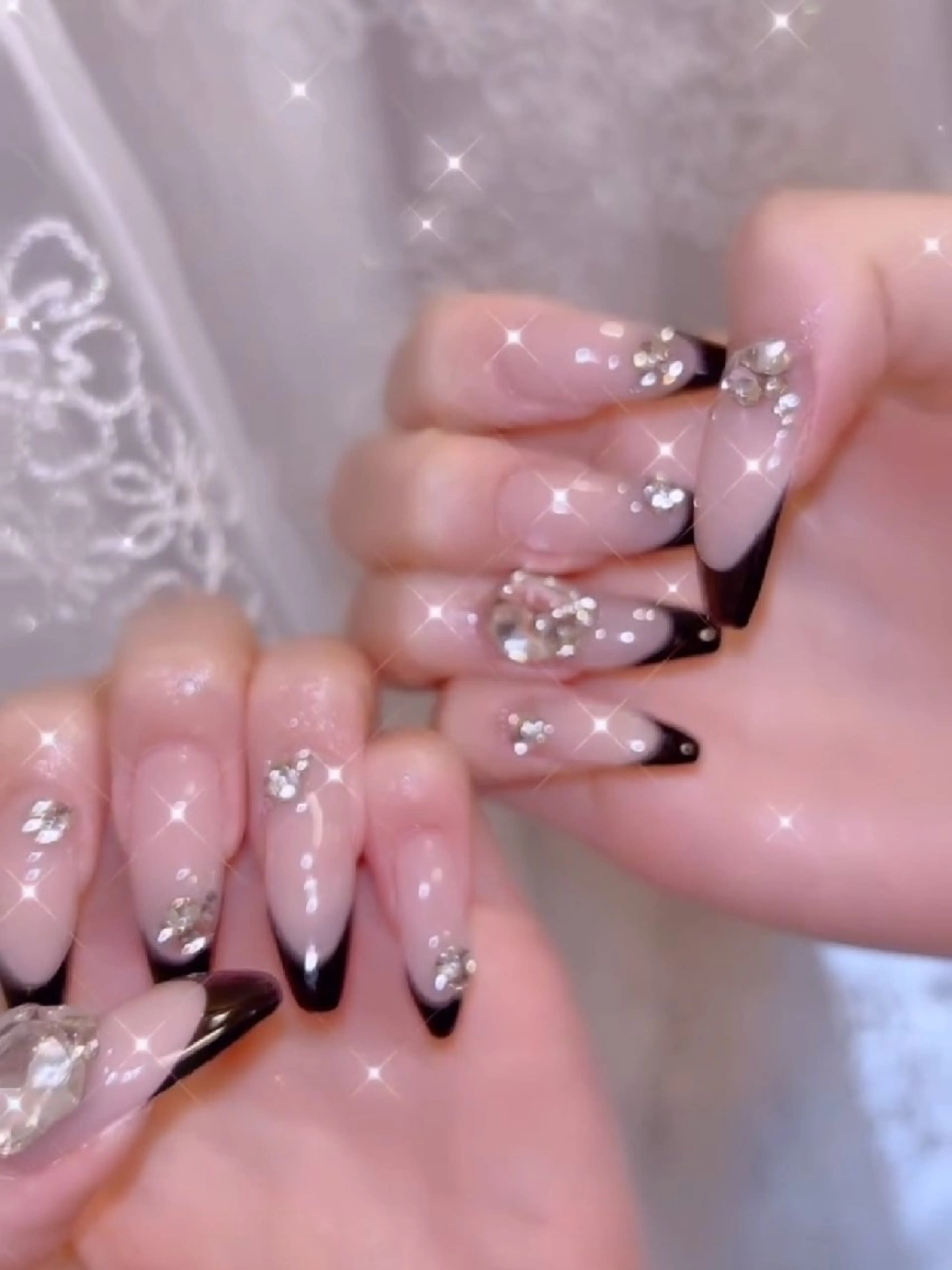 ネイル 長さ出し ジェルネイル 韓国ネイル マグネットネイル ニュアンスネイル ハンドネイル I LOVE ME  NAIL.｡.:*♡のネイルデザイン