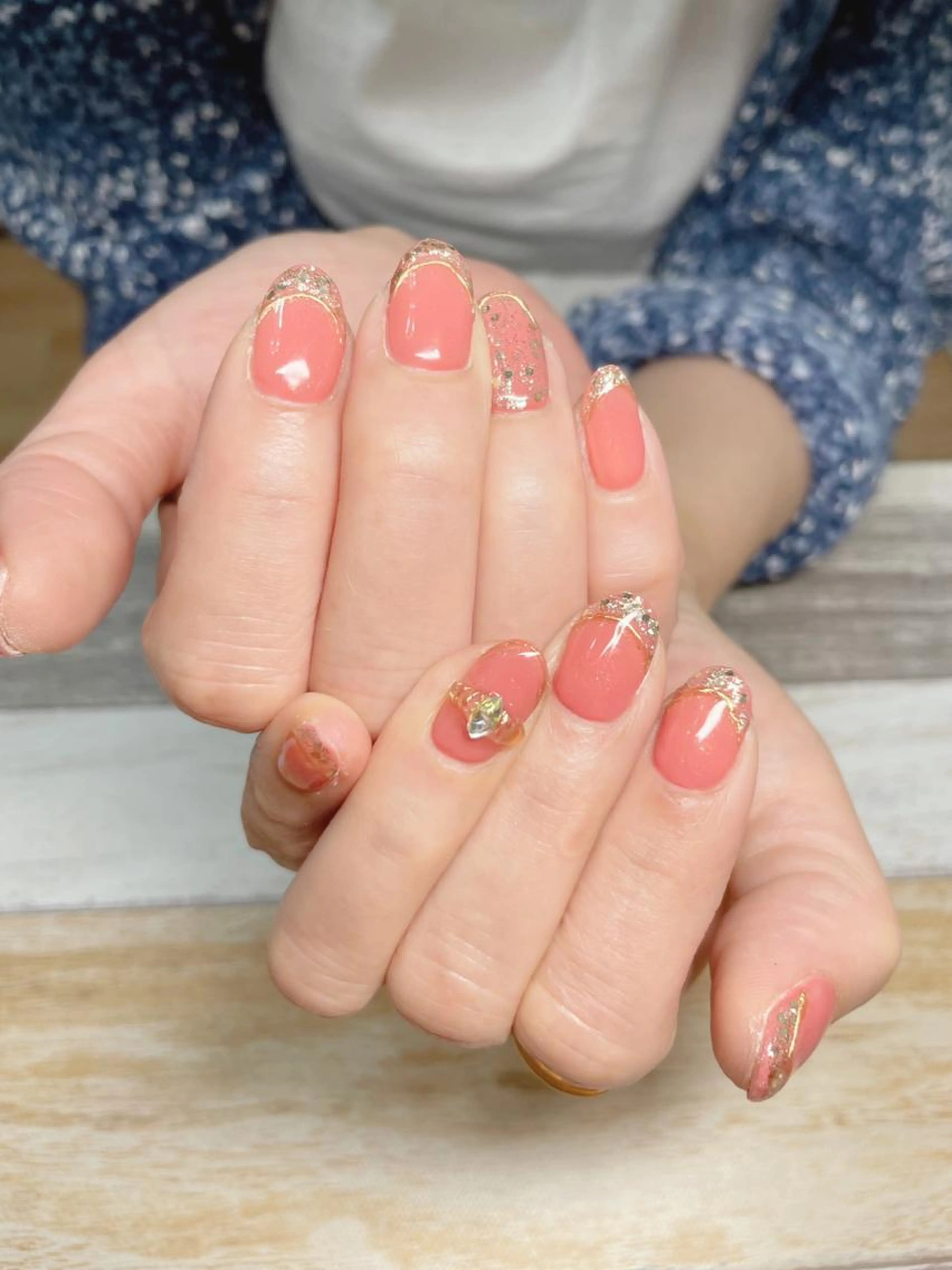 当店オフ有り持ち込みアートネイルの写真