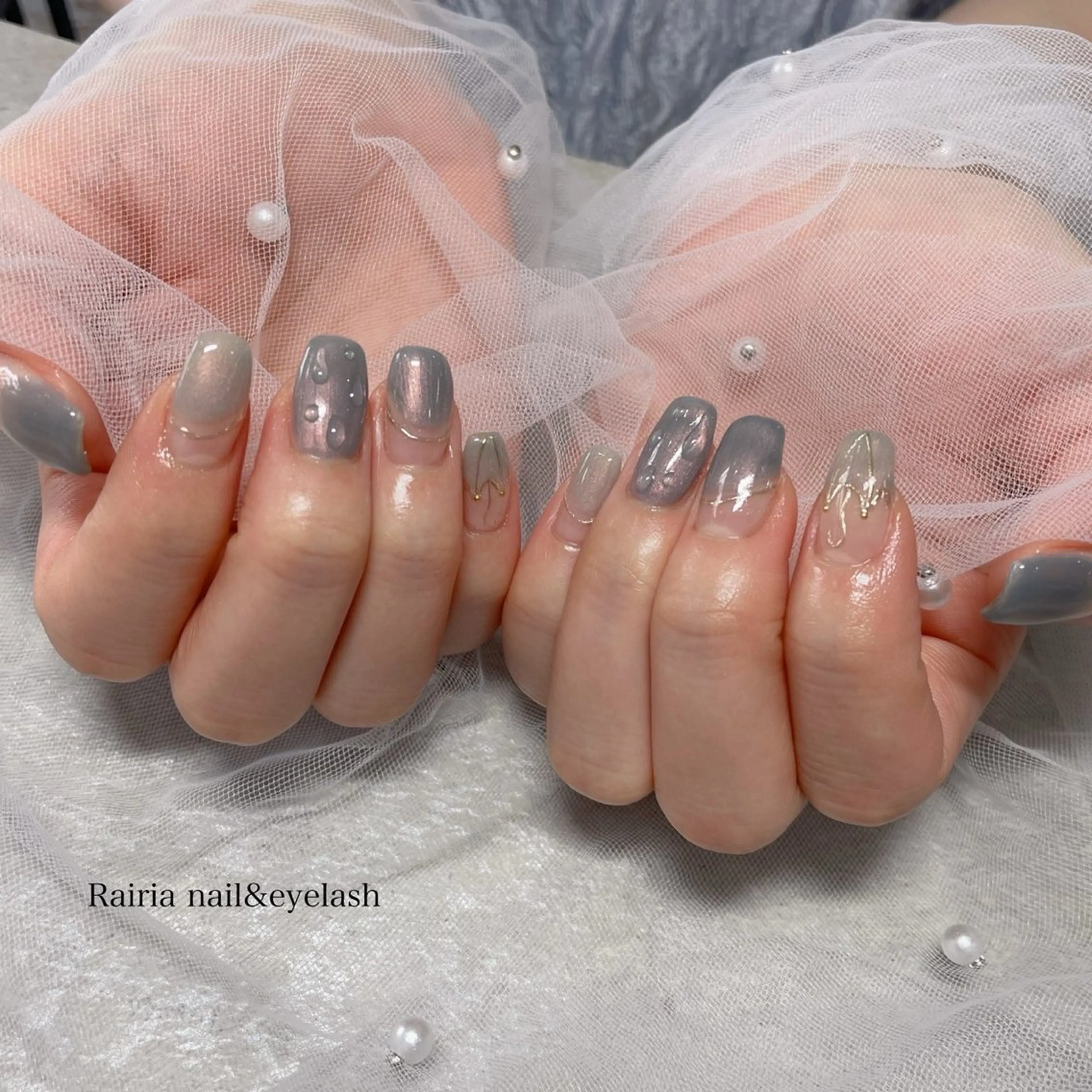 ネイル フットネイル ジェルネイル マグネットネイル オフィスネイル ワンカラーネイル NAILSALON CRISTA所属・🤍CRISTA yui🤍のネイルデザイン