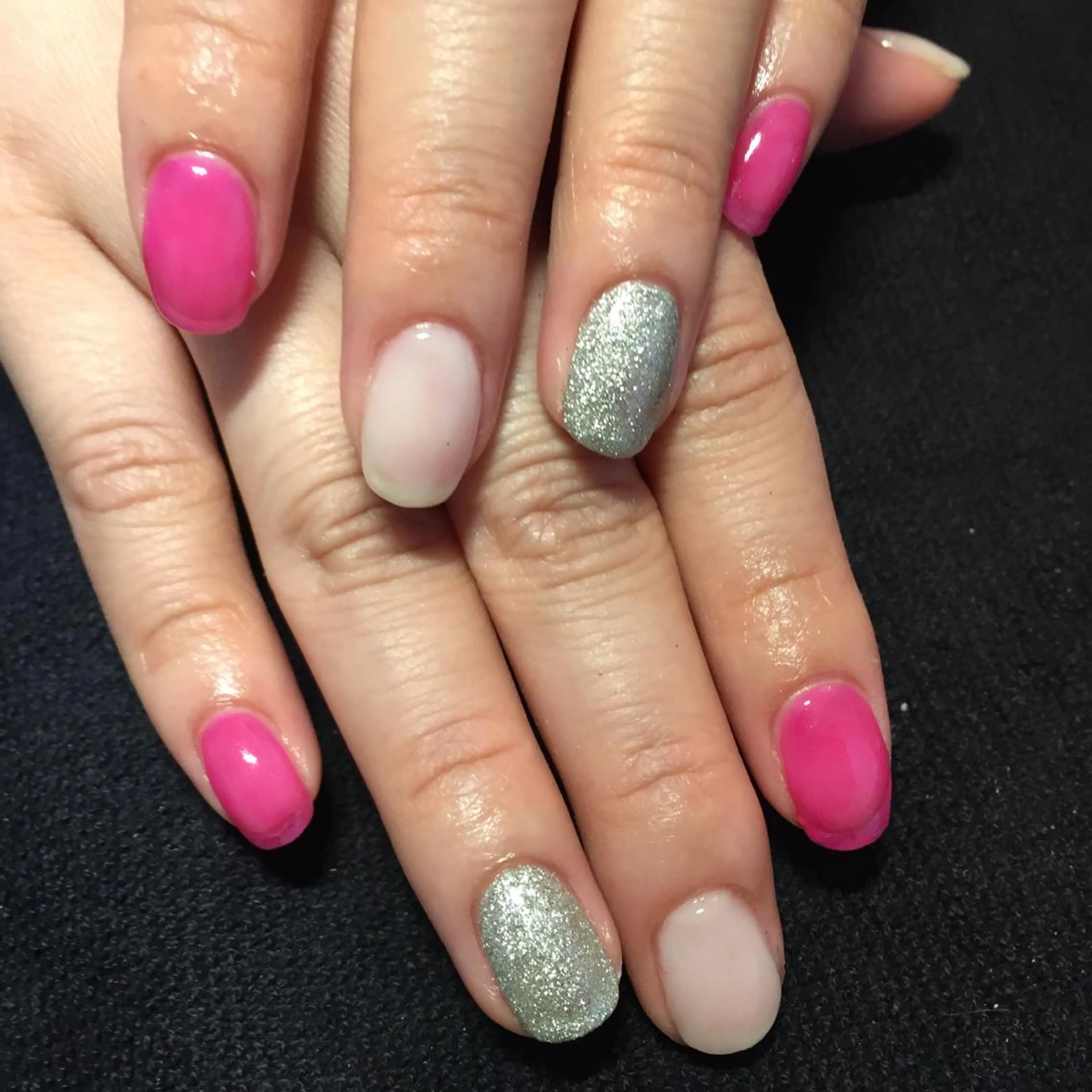 ネイル クリアネイル ピンク BANBINANAIL所属・イリネコ マリのネイルデザイン