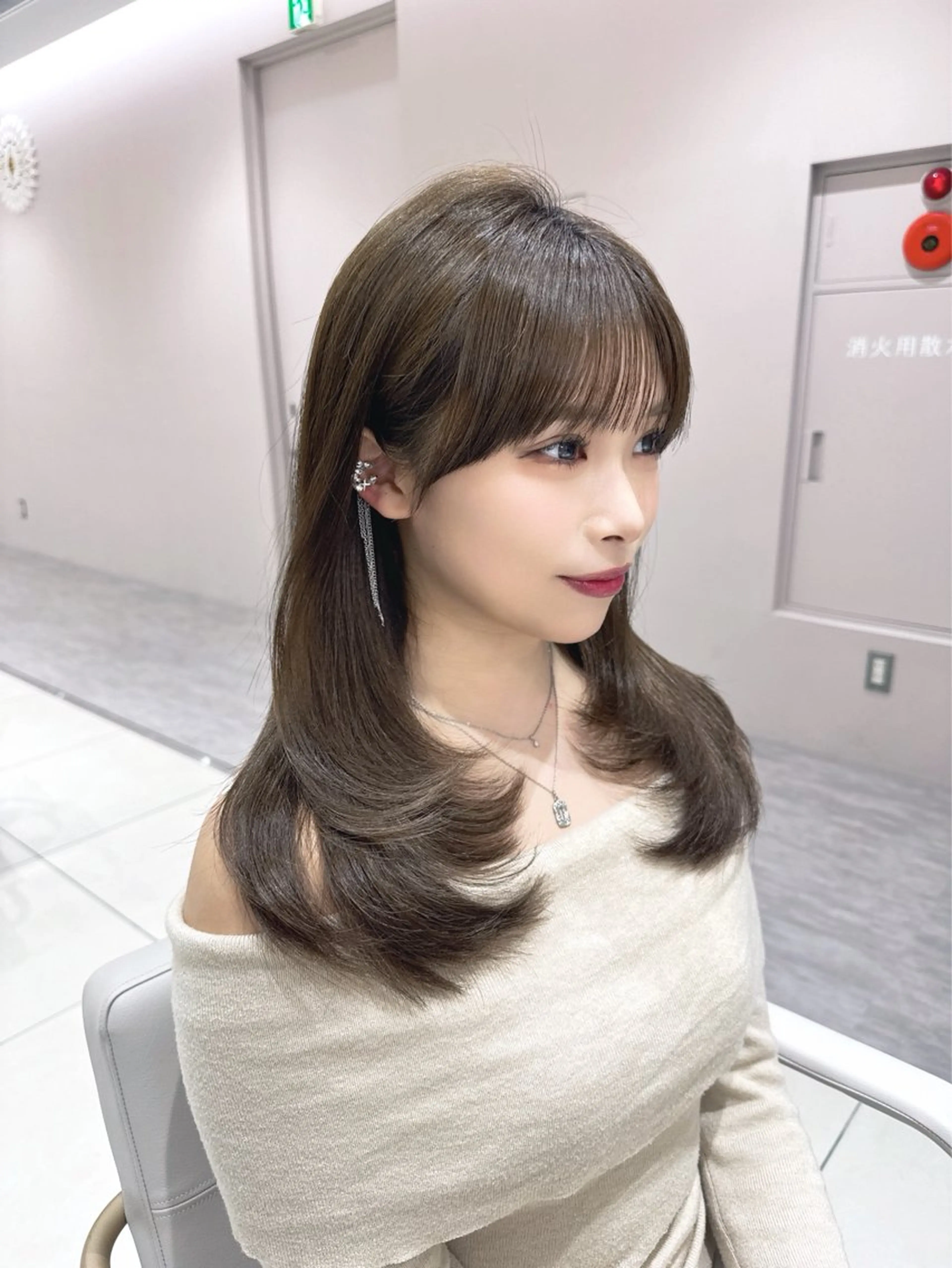 【🫧結んで可愛いお顔まわりカット🫧】コテ巻き仕上げ♡の写真