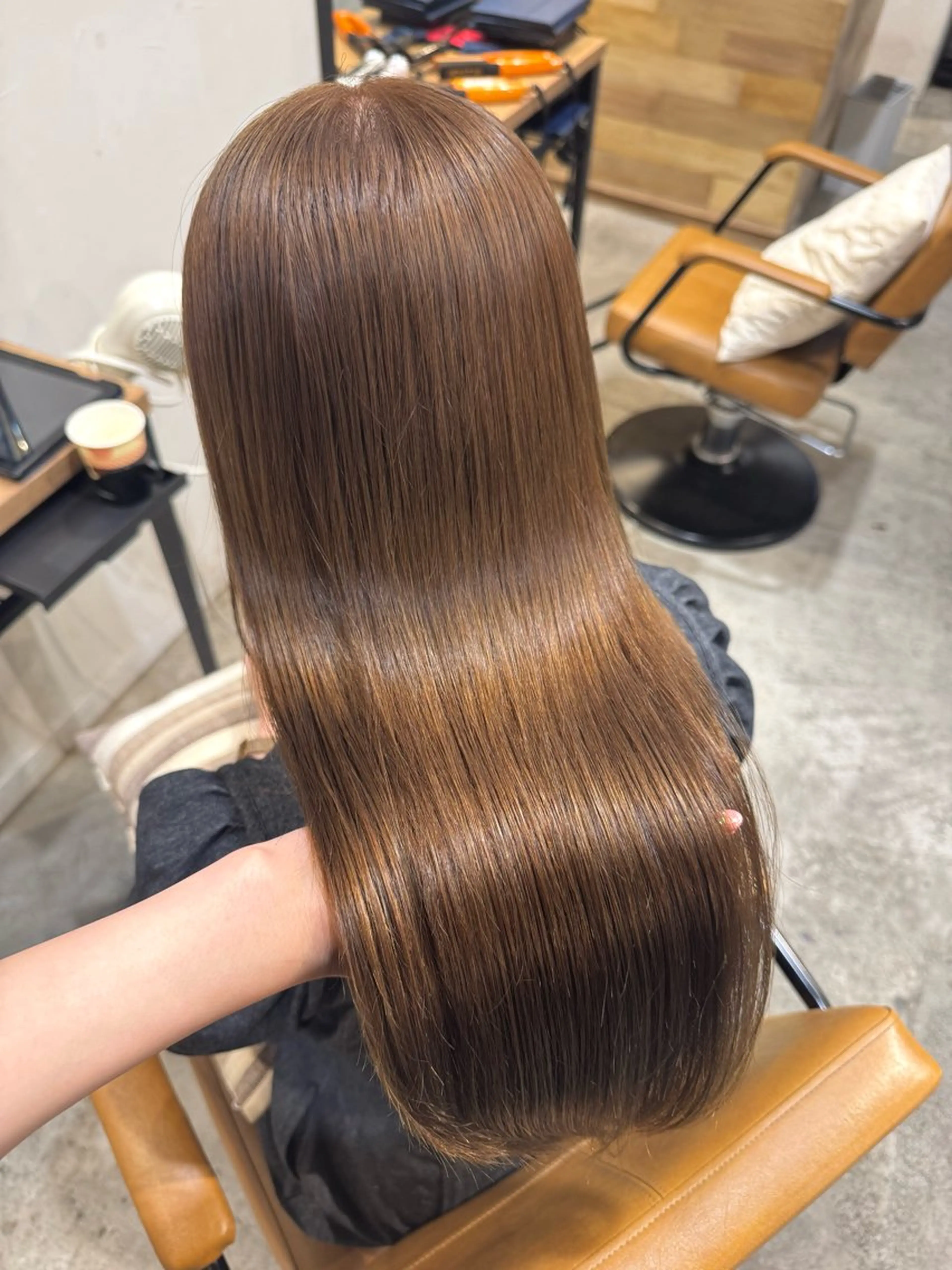 ロング カラー ヘアアレンジ ベージュカラー ヘーゼル カット ヘアカラー トリートメント ヘッドスパ 顔まわり/艶カラー/ 🤎himari🤎のヘアスタイル