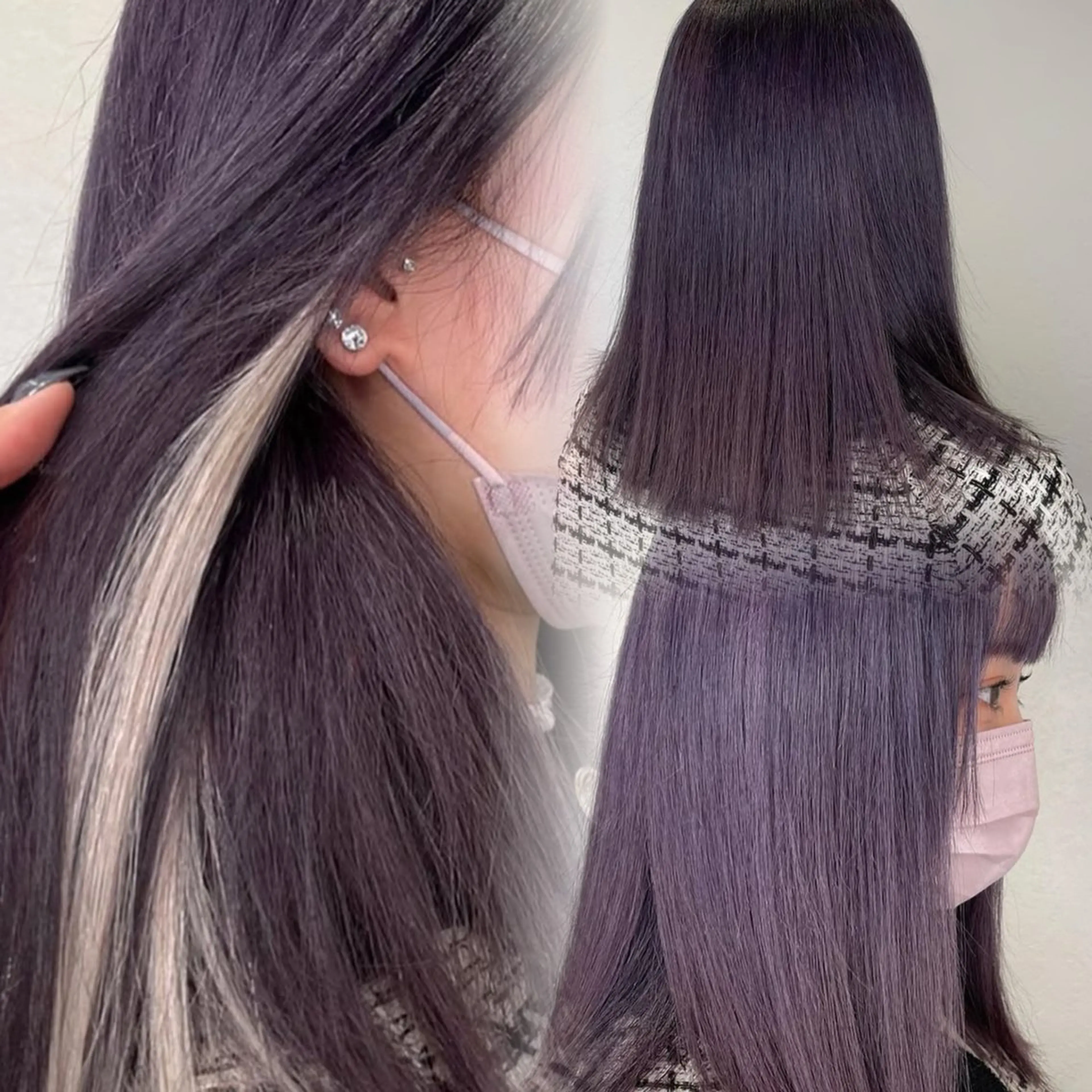 カラー インナーカラー シルバー ヘアカラー エクステ RIO🩶NEXT/ エクステ/ハイトーンのヘアスタイル