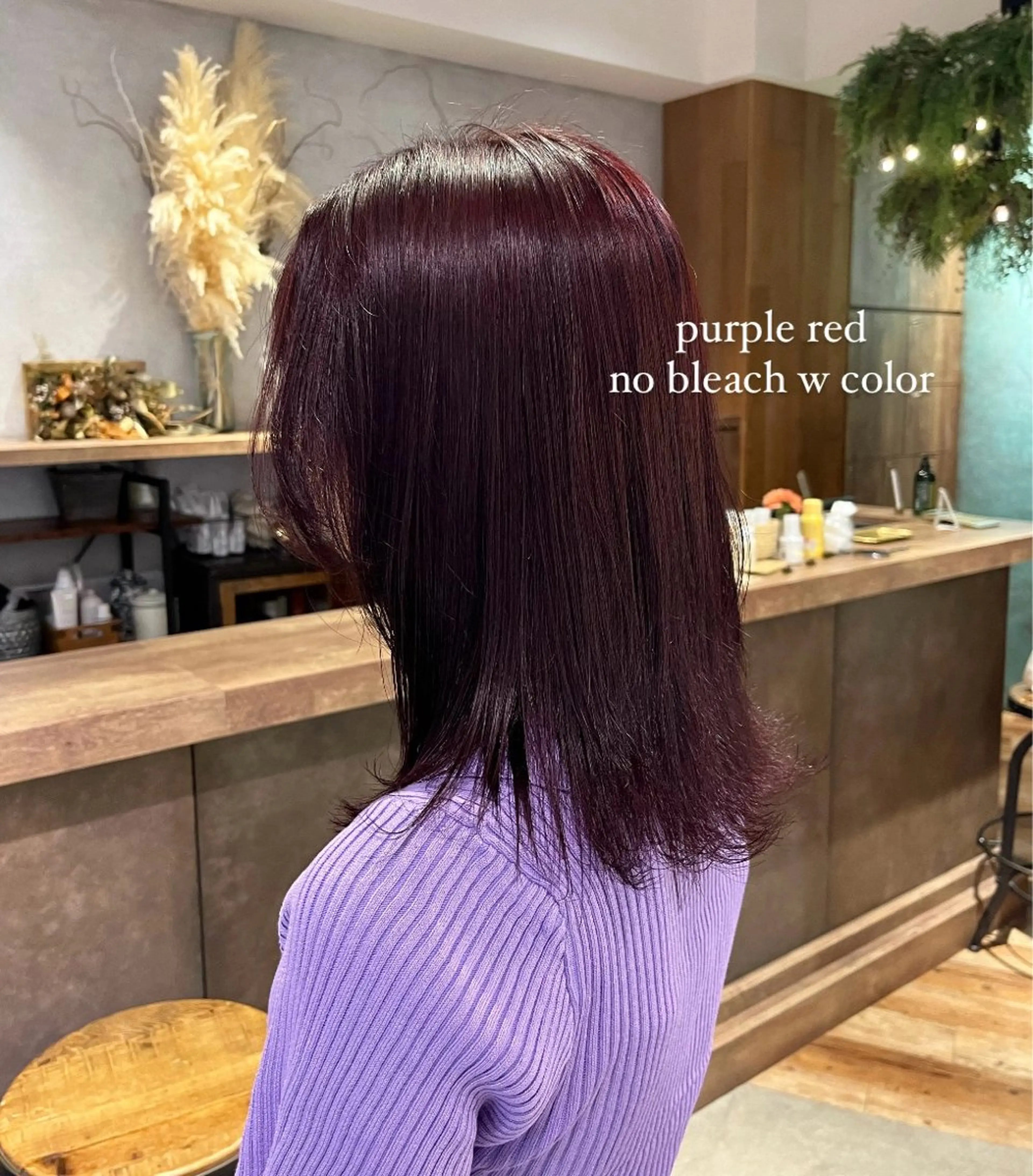 カラー ブリーチ ダブルカラー ブリーチなしカラー レッドカラー 無料カットモデル募集 ／ueno aiのヘアスタイル