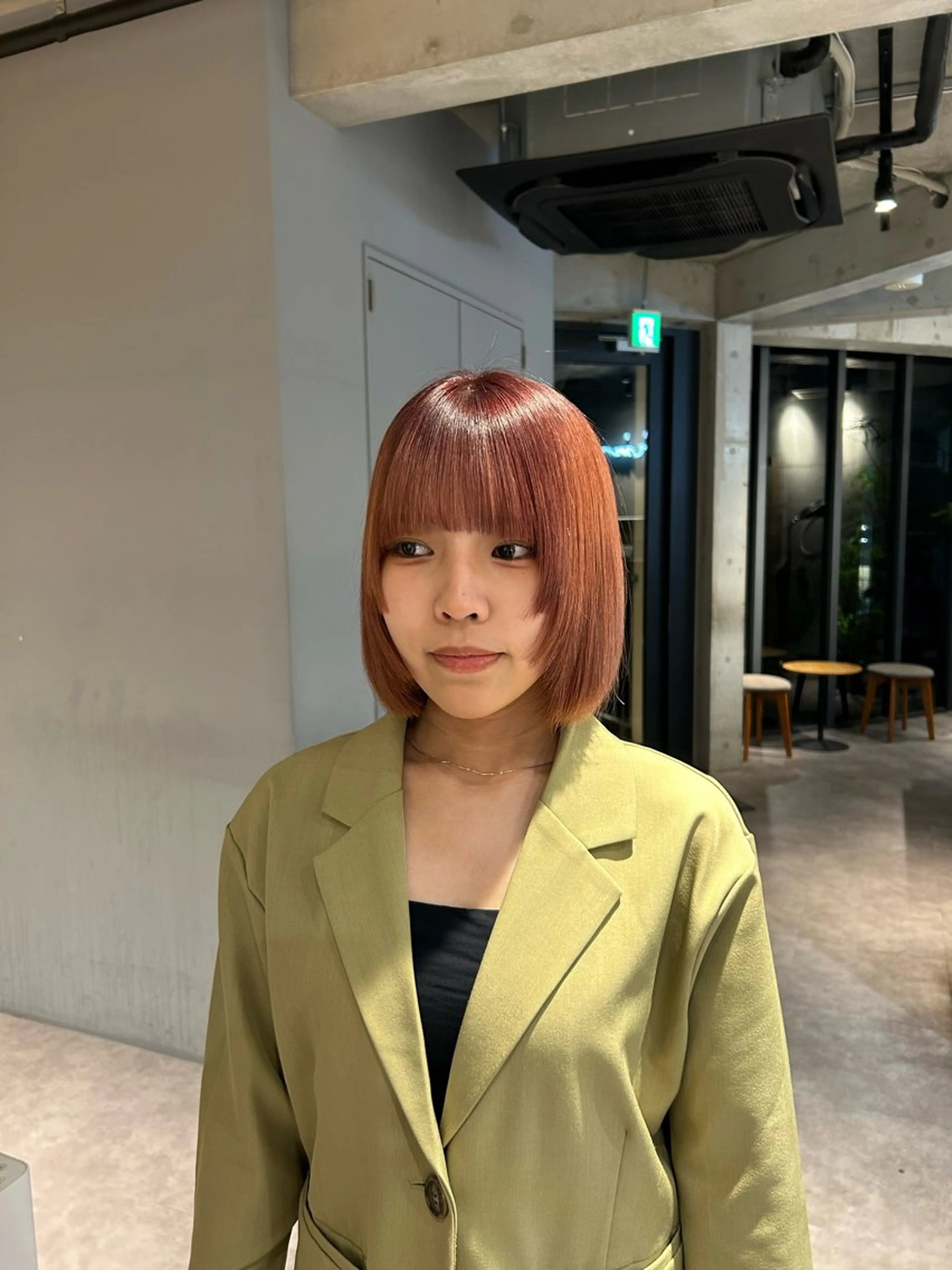 ショート カラー ボブ 顔周りカット カット ヘアカラー 葉月/ボブ/ 透明感カラー／中目黒のヘアスタイル