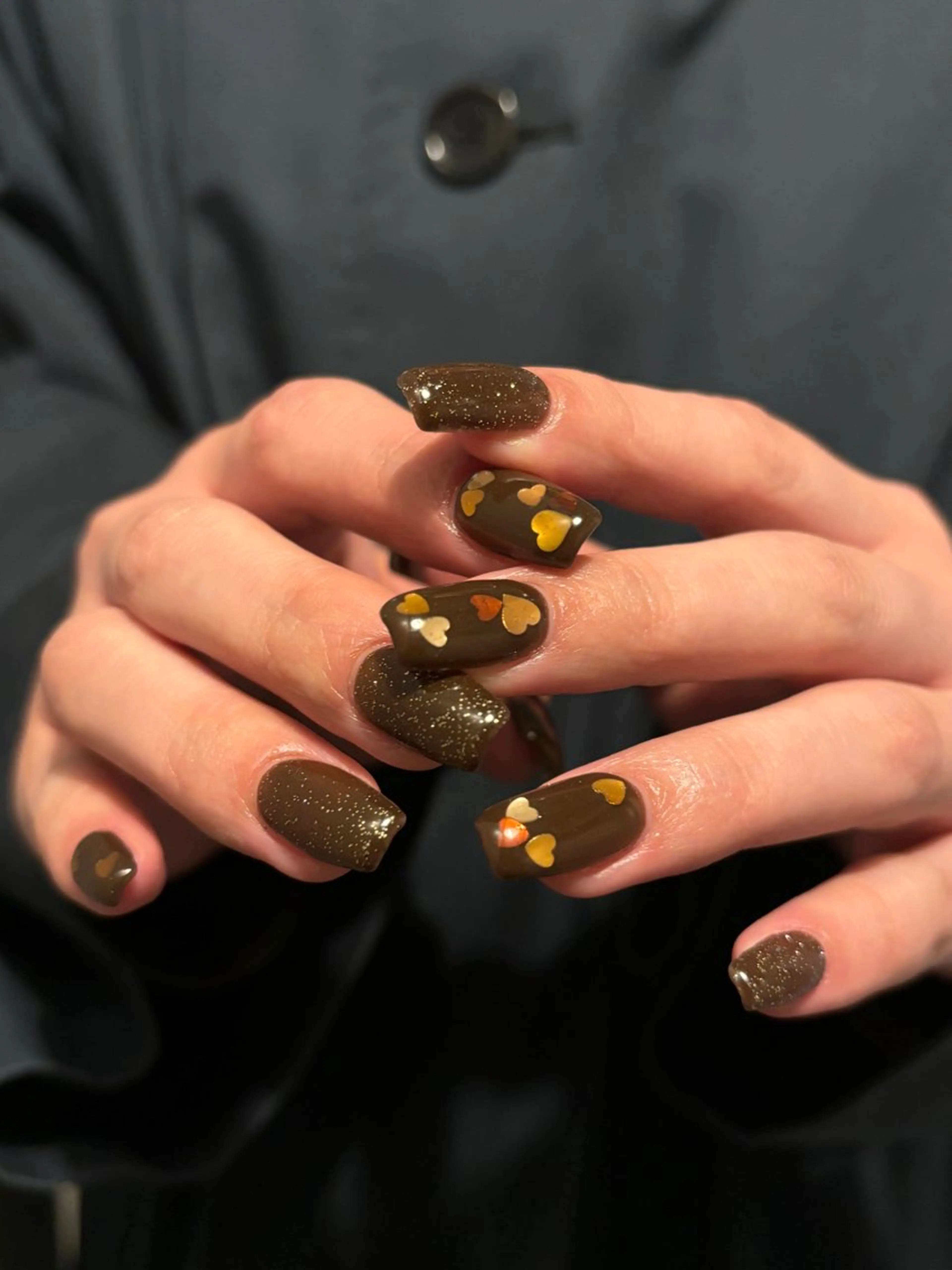 ネイル ブラウン ハンドネイル chika ／ nailのネイルデザイン