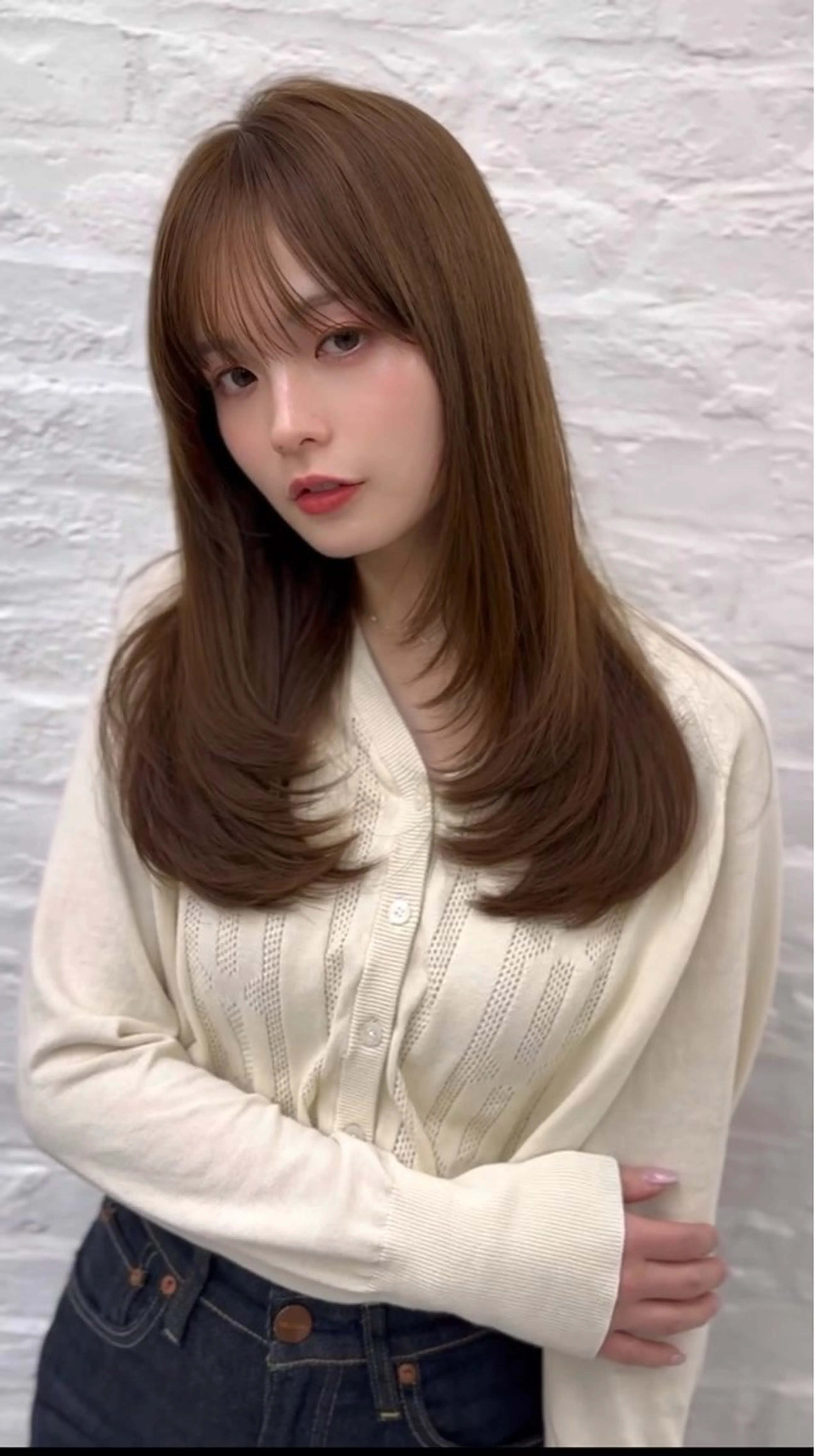 ミディアム カラー カット ヘアカラー トリートメント 前髪顔まわりカット 🌈中村海聖のヘアスタイル