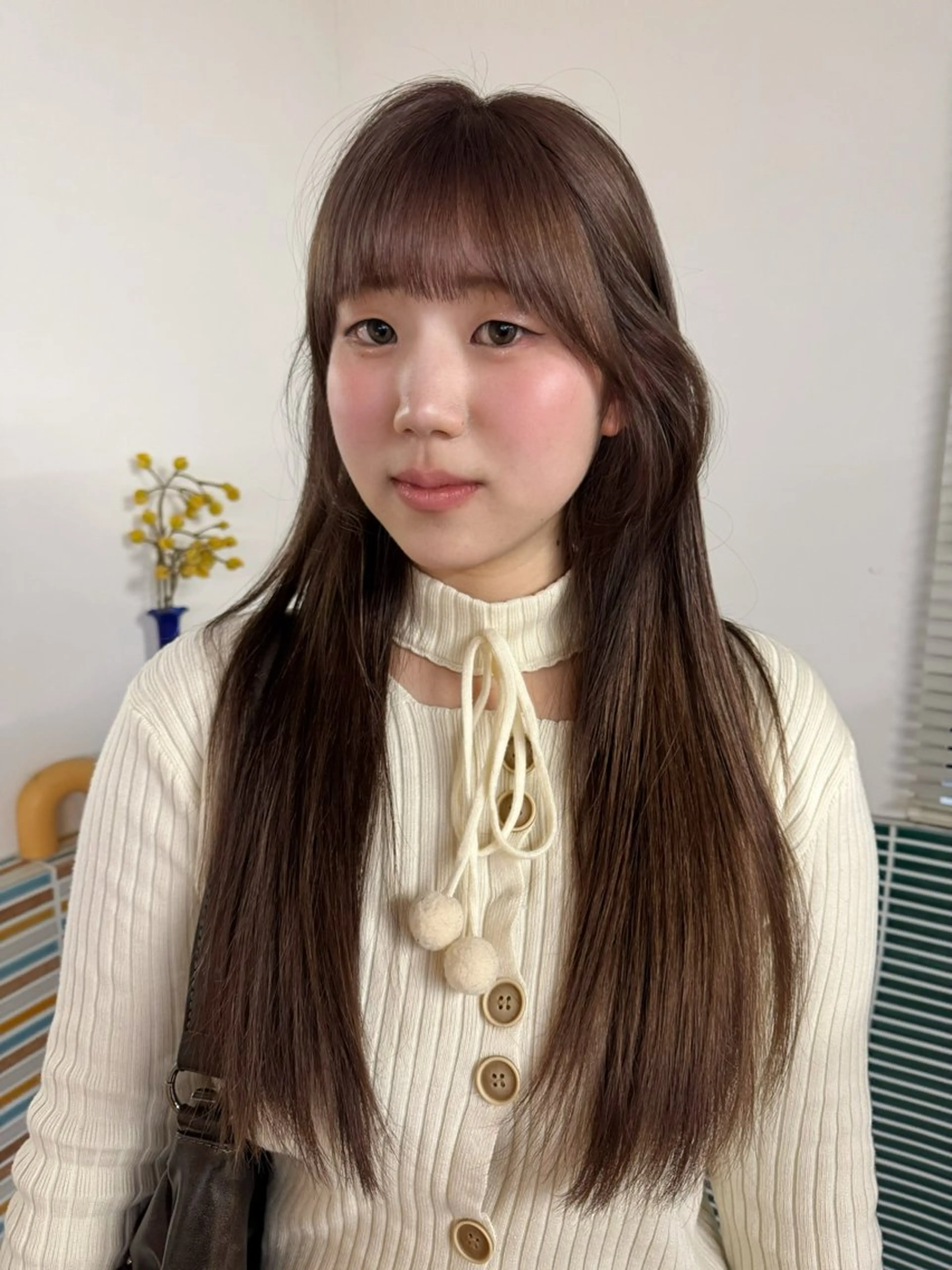 ロング ヘアカラー 梅田/ハイトーン/ 透明感カラー/縮毛のヘアスタイル