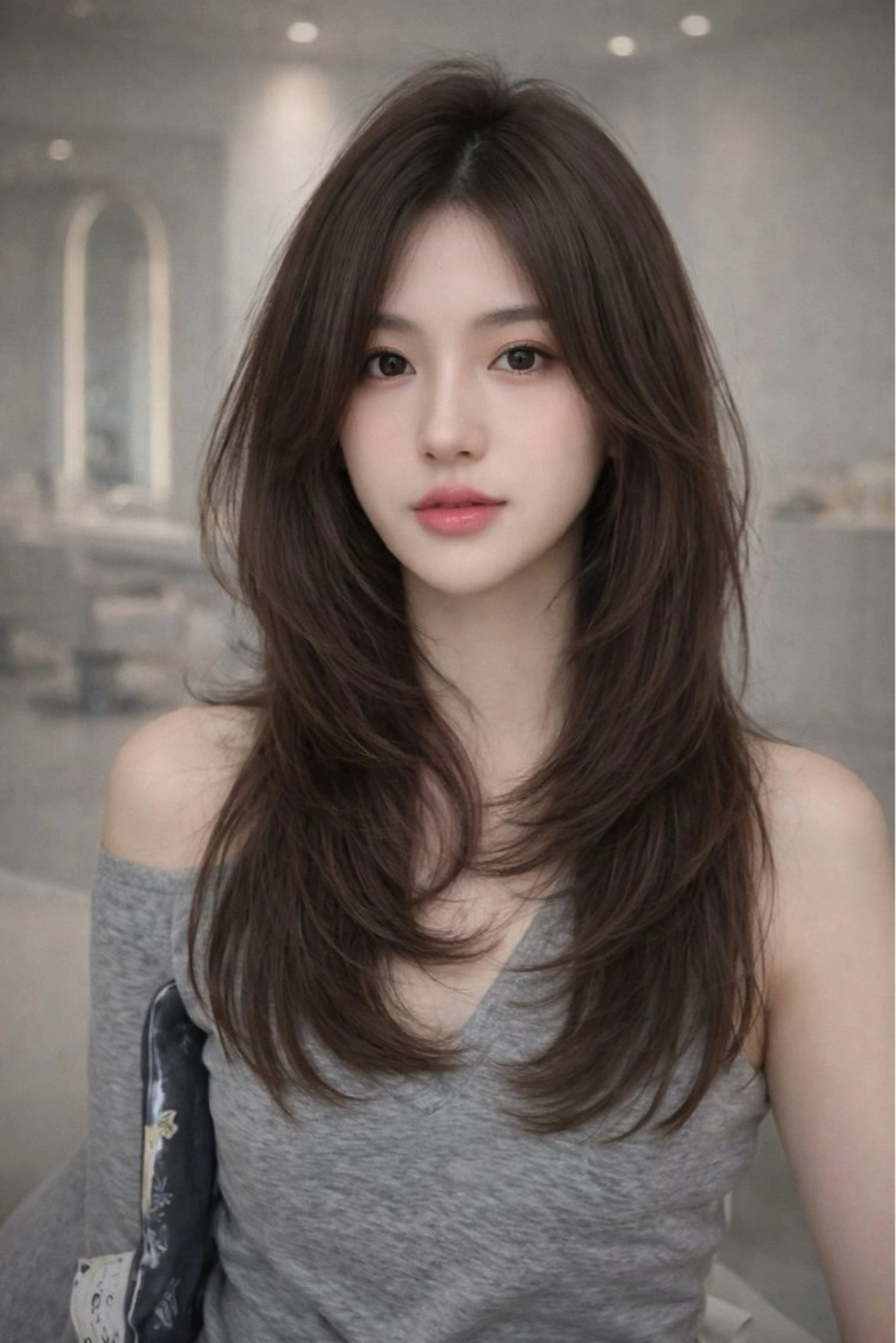 ロング 本場韓国ヘア特化 아이비/Aibiのヘアスタイル