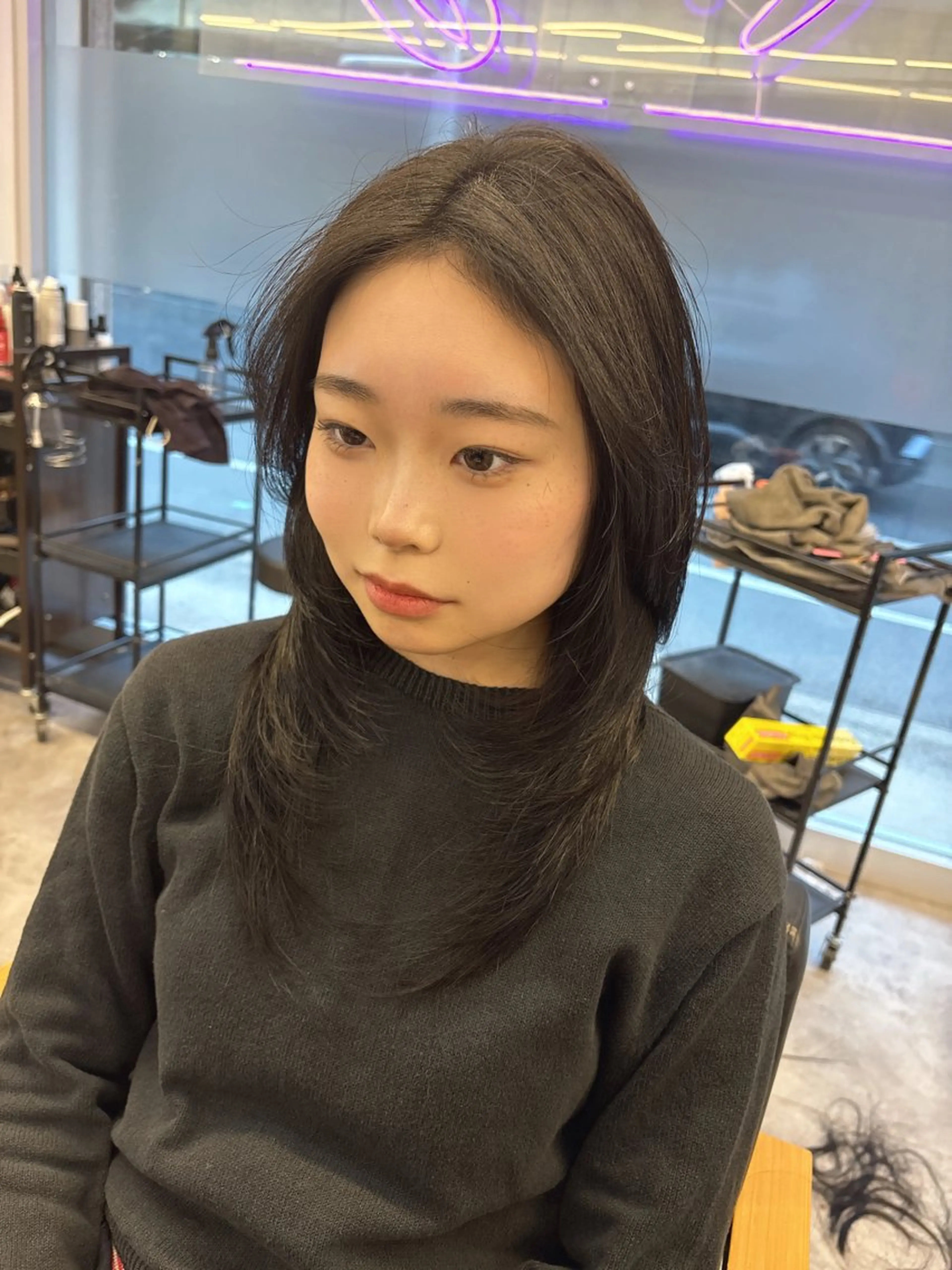 ロング レイヤーカット カット 𝑲𝒊𝒏𝒈 𝑴𝒂𝒚𝒖🌺のヘアスタイル