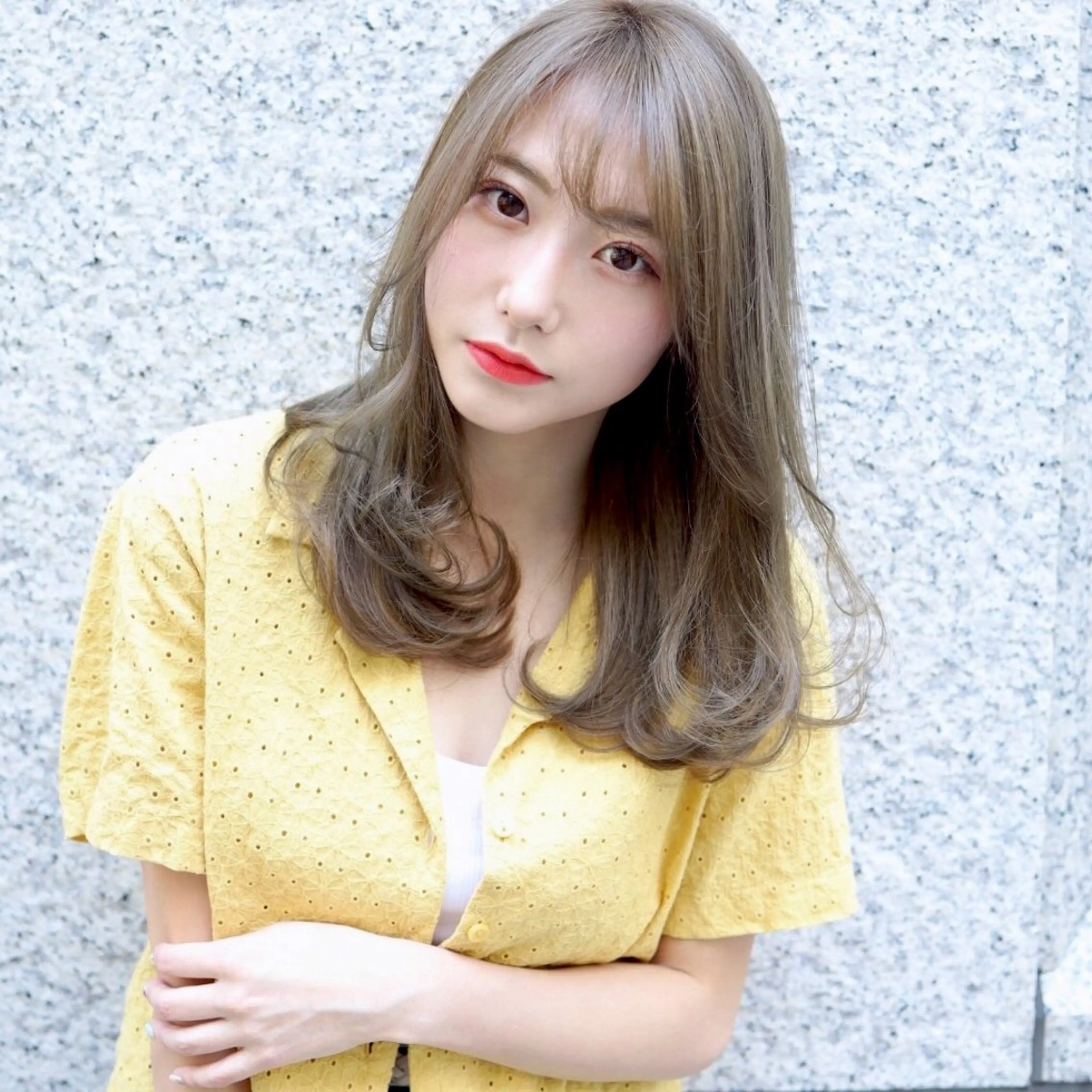 セミロング カラー okaPPachan 🍇AKINA🍇のヘアスタイル