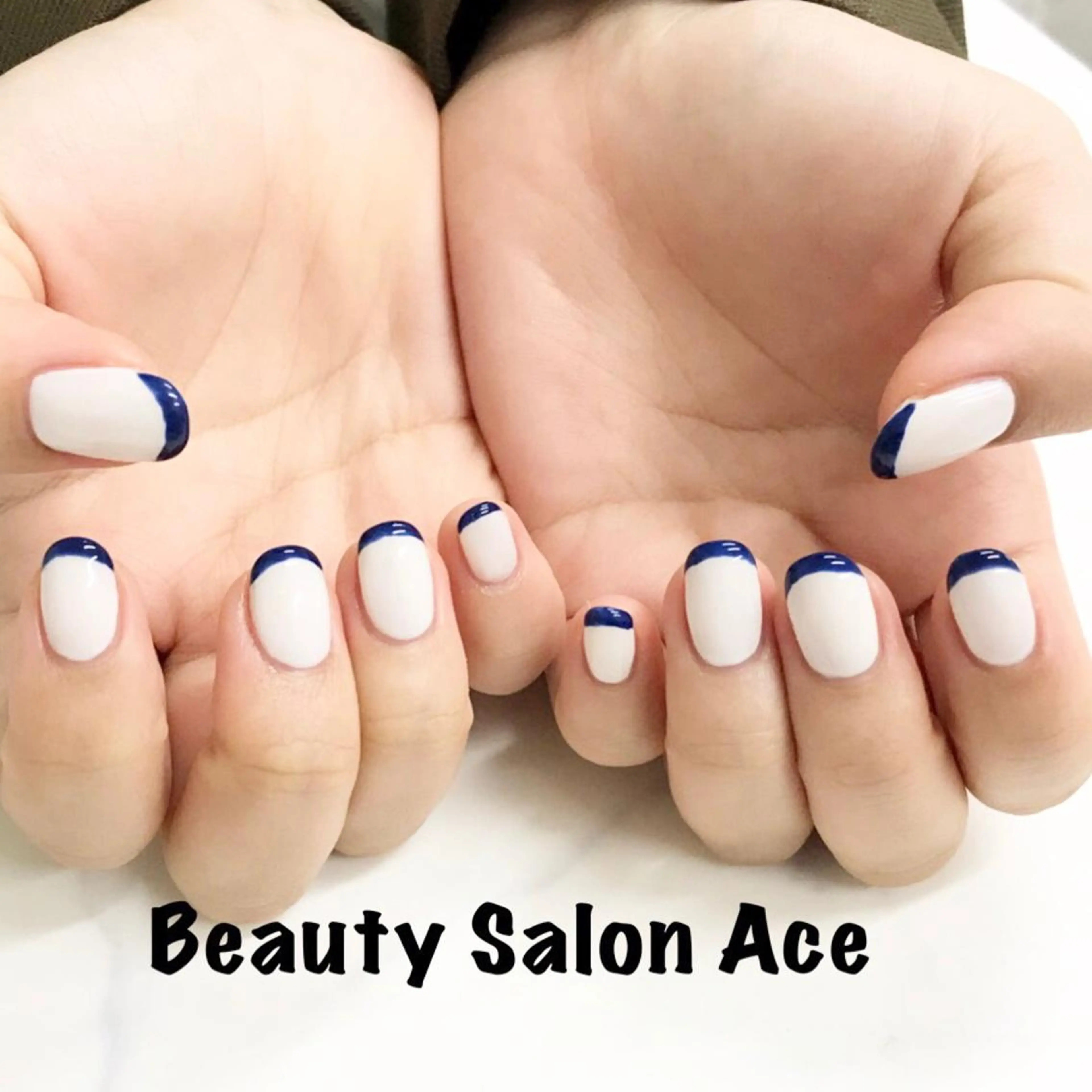 ネイル フレンチネイル Beauty Salon Ace(ネイルサロン エース)所属・池袋フィルイン Ace♡長さだしのネイルデザイン