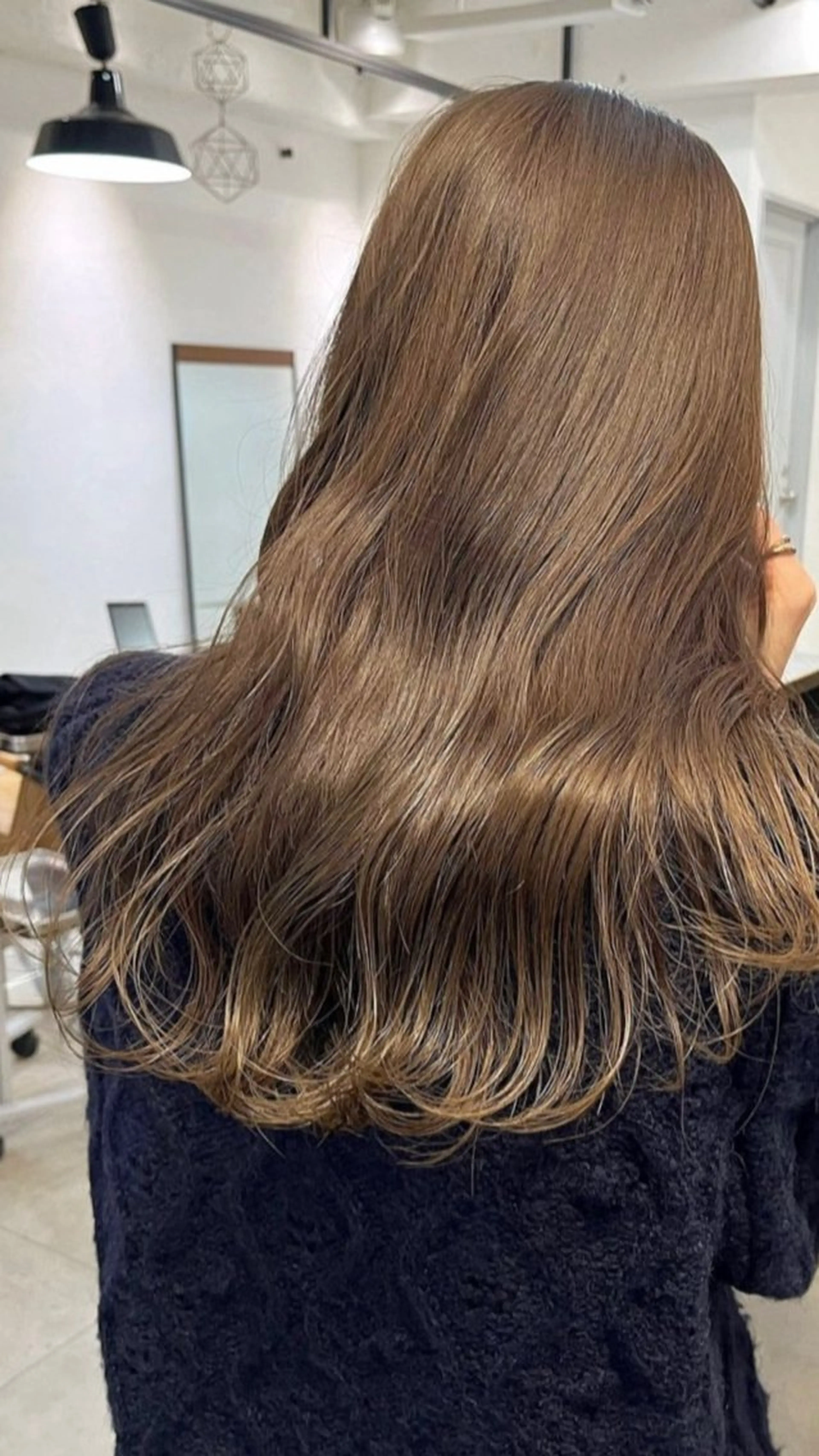 ミディアム カラー カット ヘアカラー トリートメント オリーブ/縮毛♡ Natsuno🩰のヘアスタイル