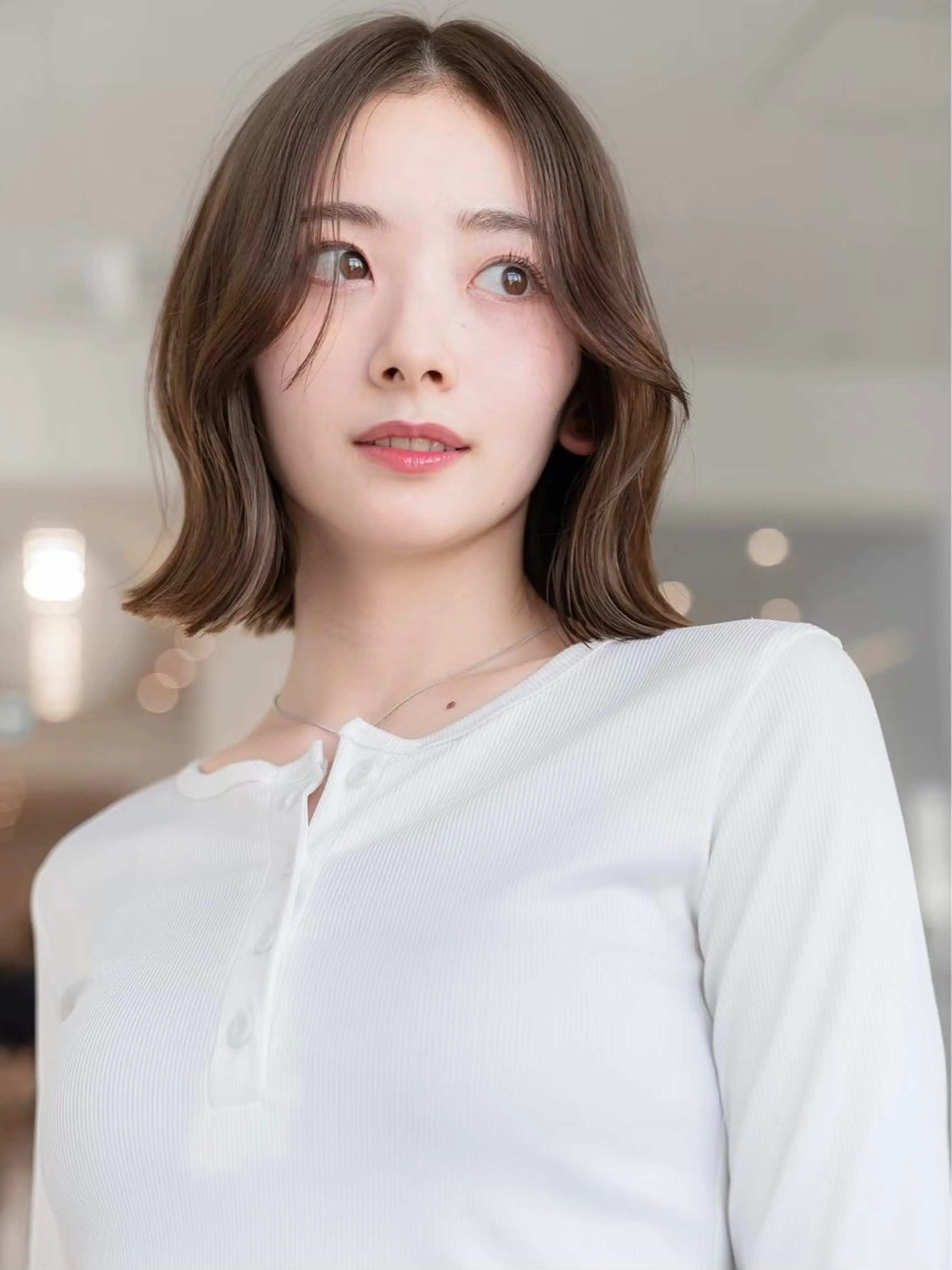 ミディアム カラー カット トリートメント 渋谷/レイヤーボブ・ 韓国ボブ特化/楓のヘアスタイル