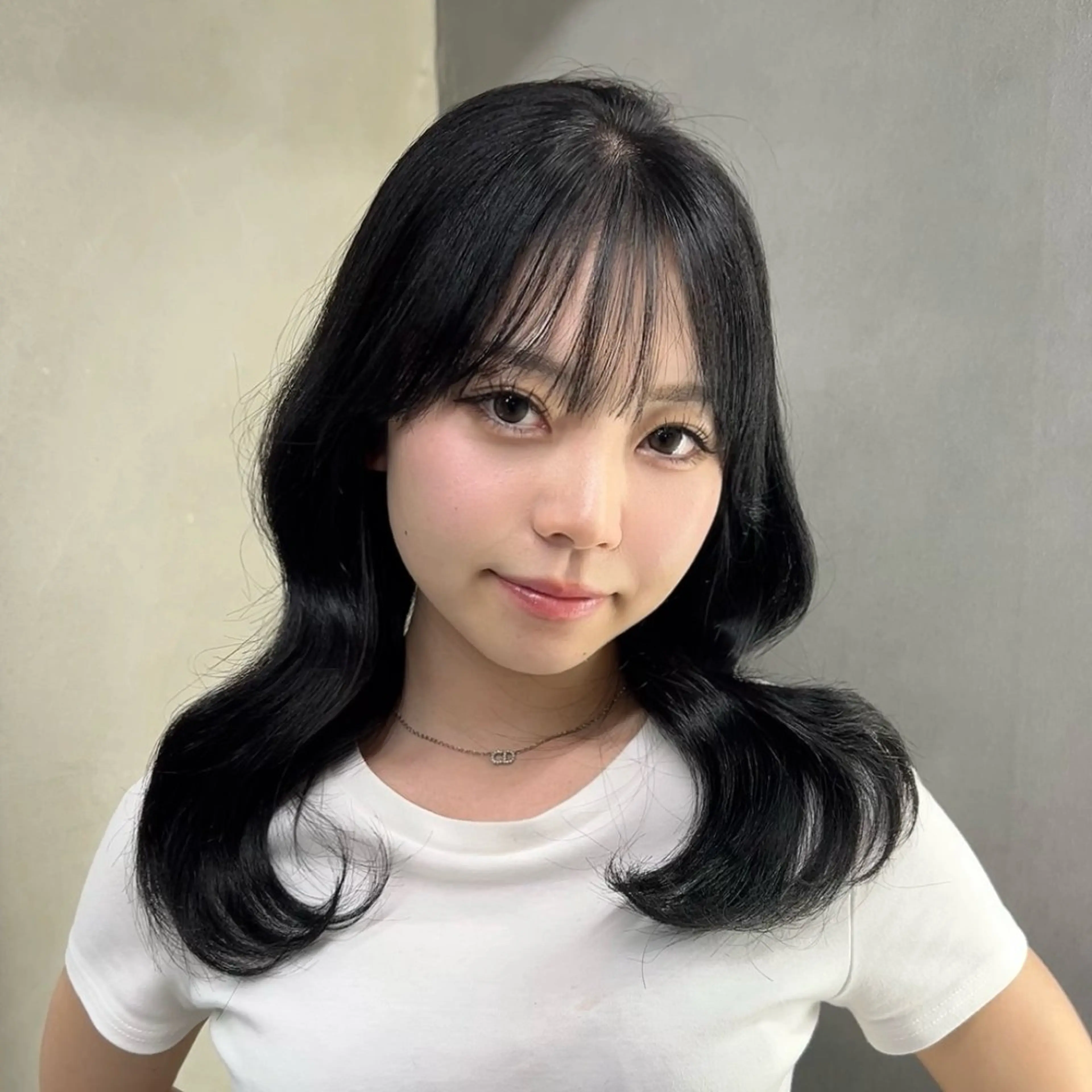 セミロング カット ヘアカラー トリートメント 阿倍野/髪質改善 /縮毛矯正/坪田幸広のヘアスタイル