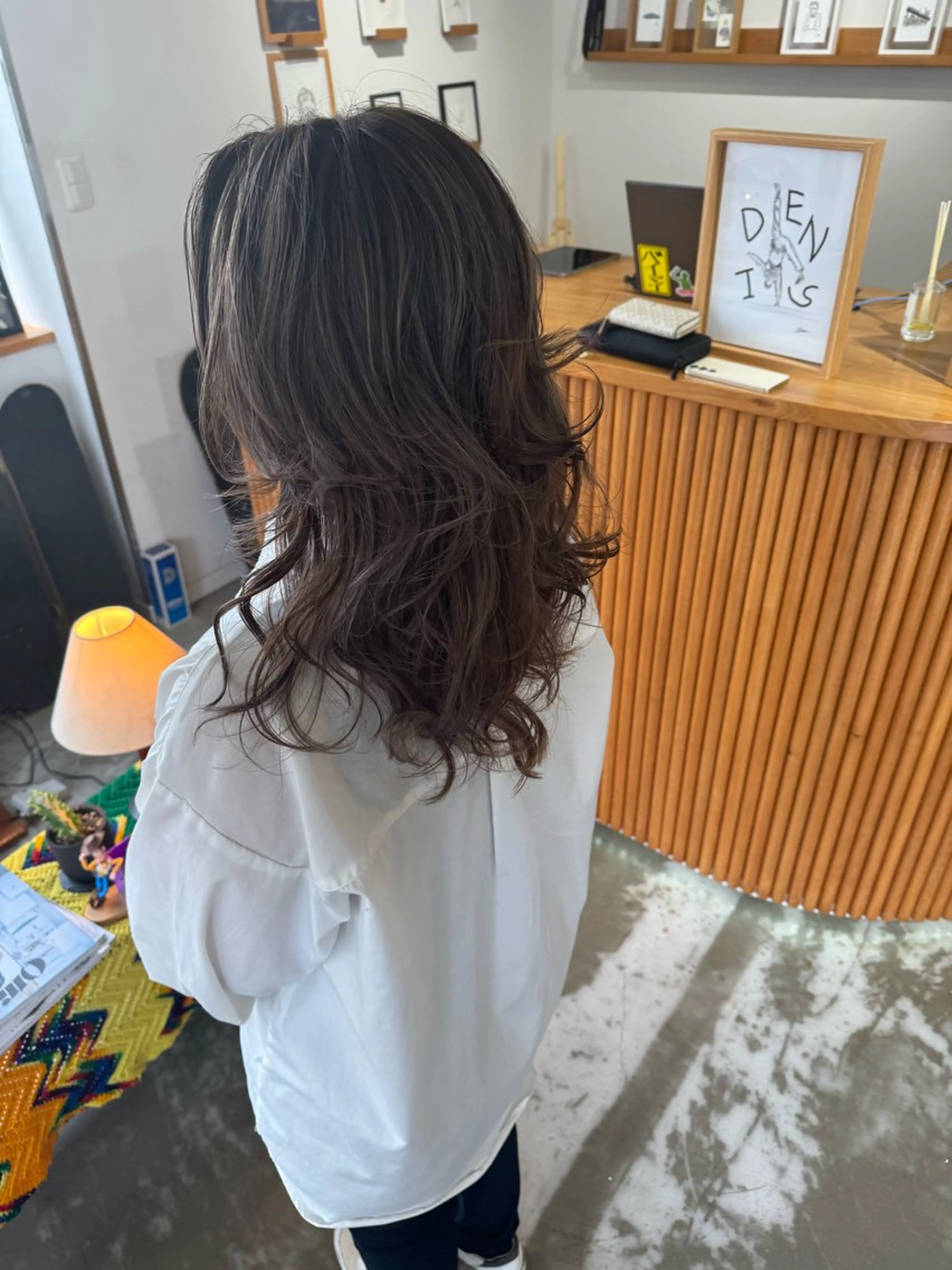 ロング カラー バレイヤージュ ハイライトカラー ハイライト レイヤーカット KOU×北谷× BY MY SIDEのヘアスタイル