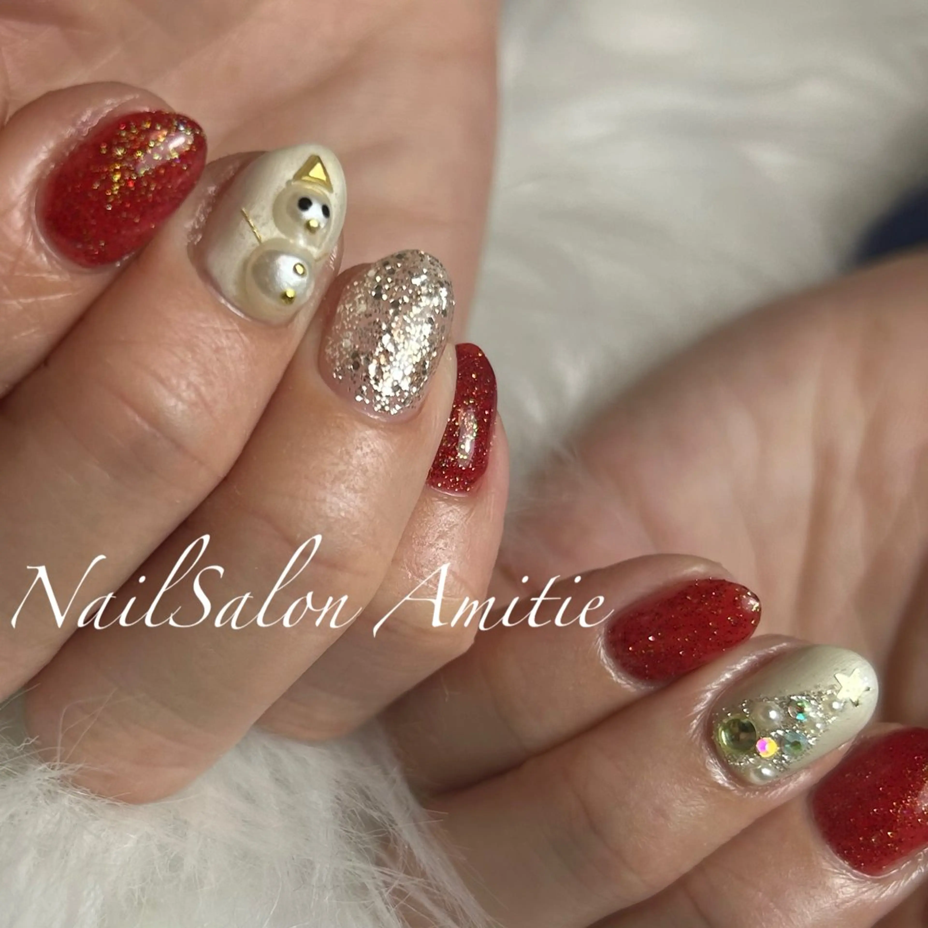 ネイル 持ち込み ハンドネイル NailSalon Amitieのネイルデザイン