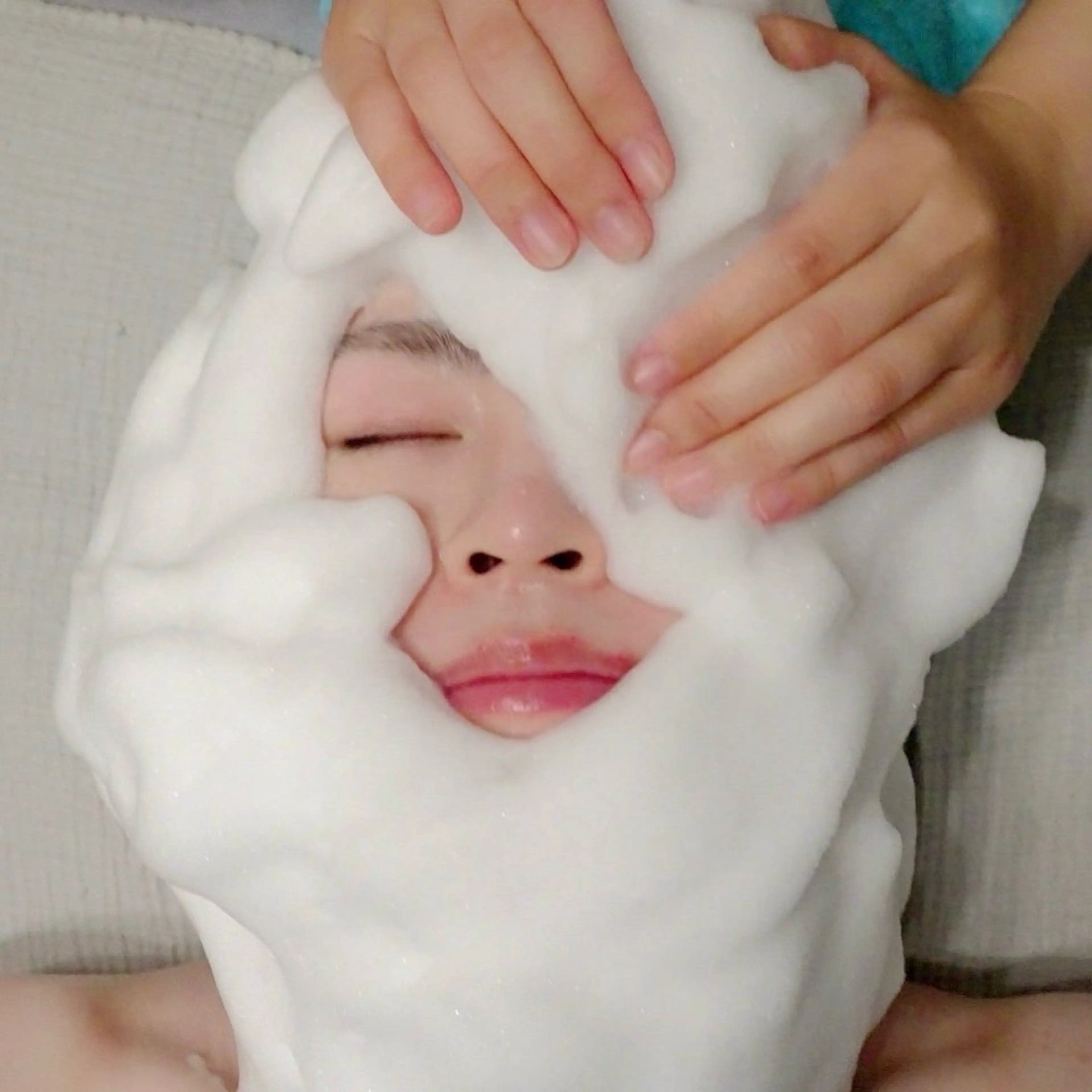 【ニキビケア！ラテ・泡オゾン洗浄】毛穴角栓除去つき！ラテ泡・オゾン洗浄！うるおいパック付き◎50分初回¥4,980円の写真